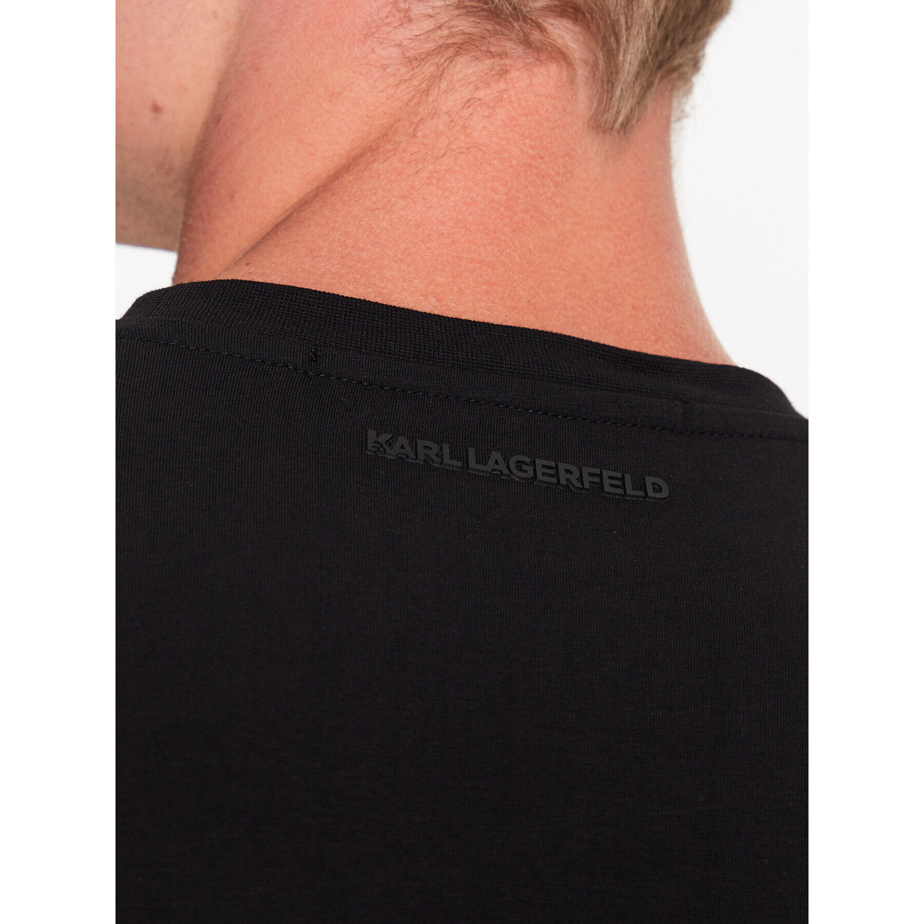 KARL LAGERFELD Tricou 755024 532221 Negru Regular Fit - Pled.ro