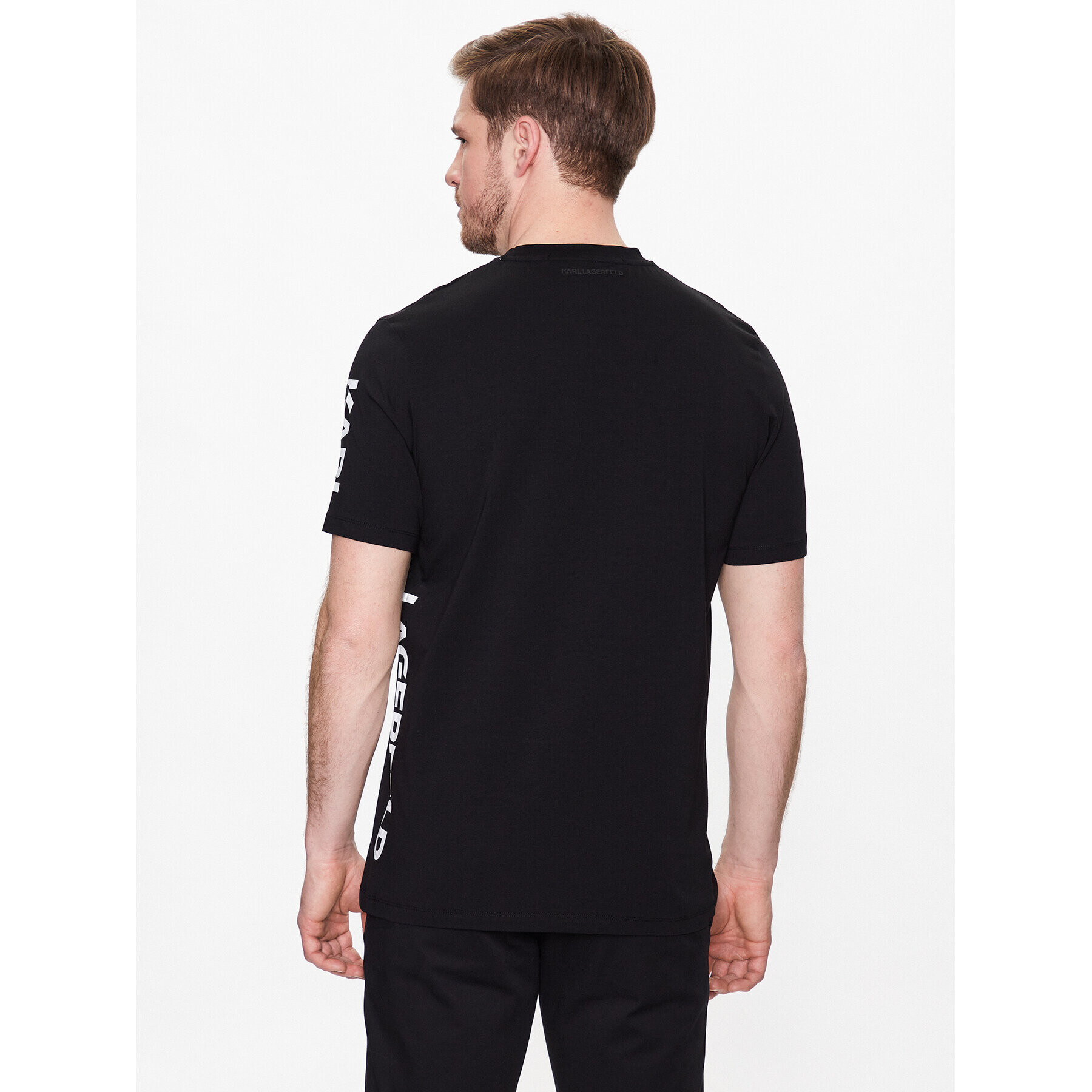 KARL LAGERFELD Tricou 755025 532221 Negru Regular Fit - Pled.ro