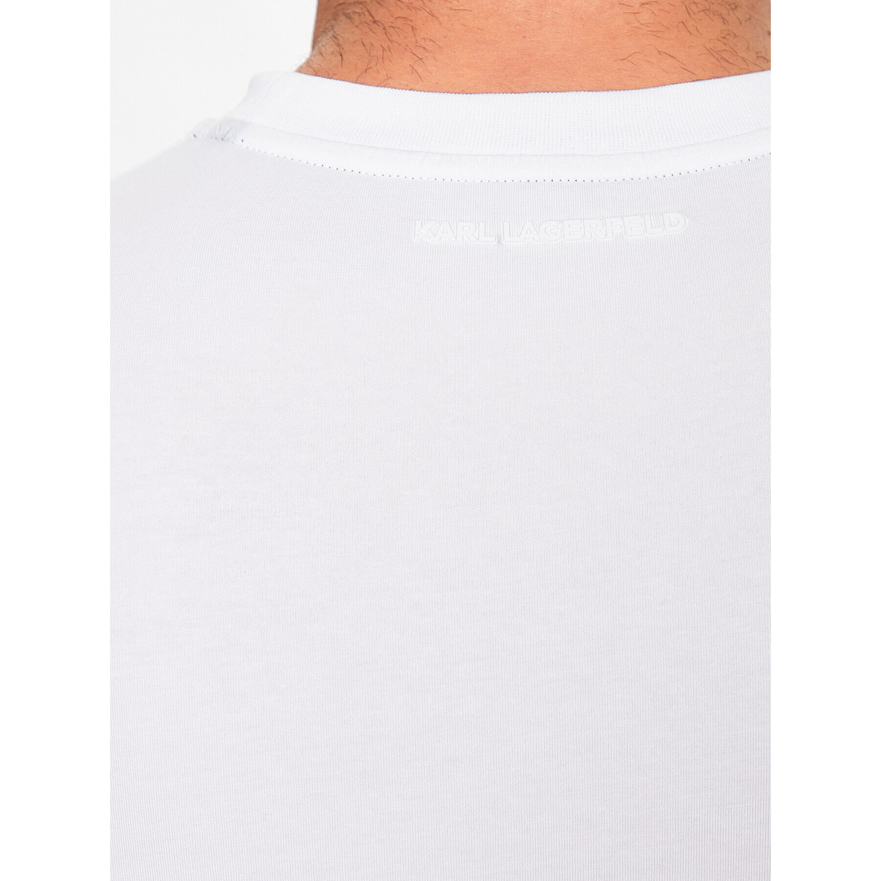 KARL LAGERFELD Tricou 755026 532221 Alb Regular Fit - Pled.ro