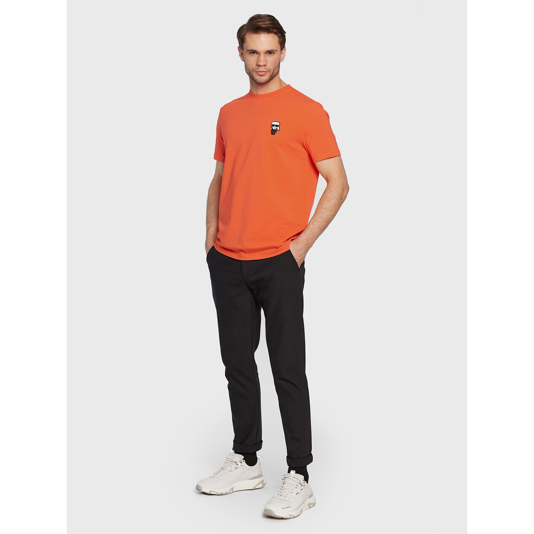 KARL LAGERFELD Tricou 755027 524221 Portocaliu Regular Fit - Pled.ro