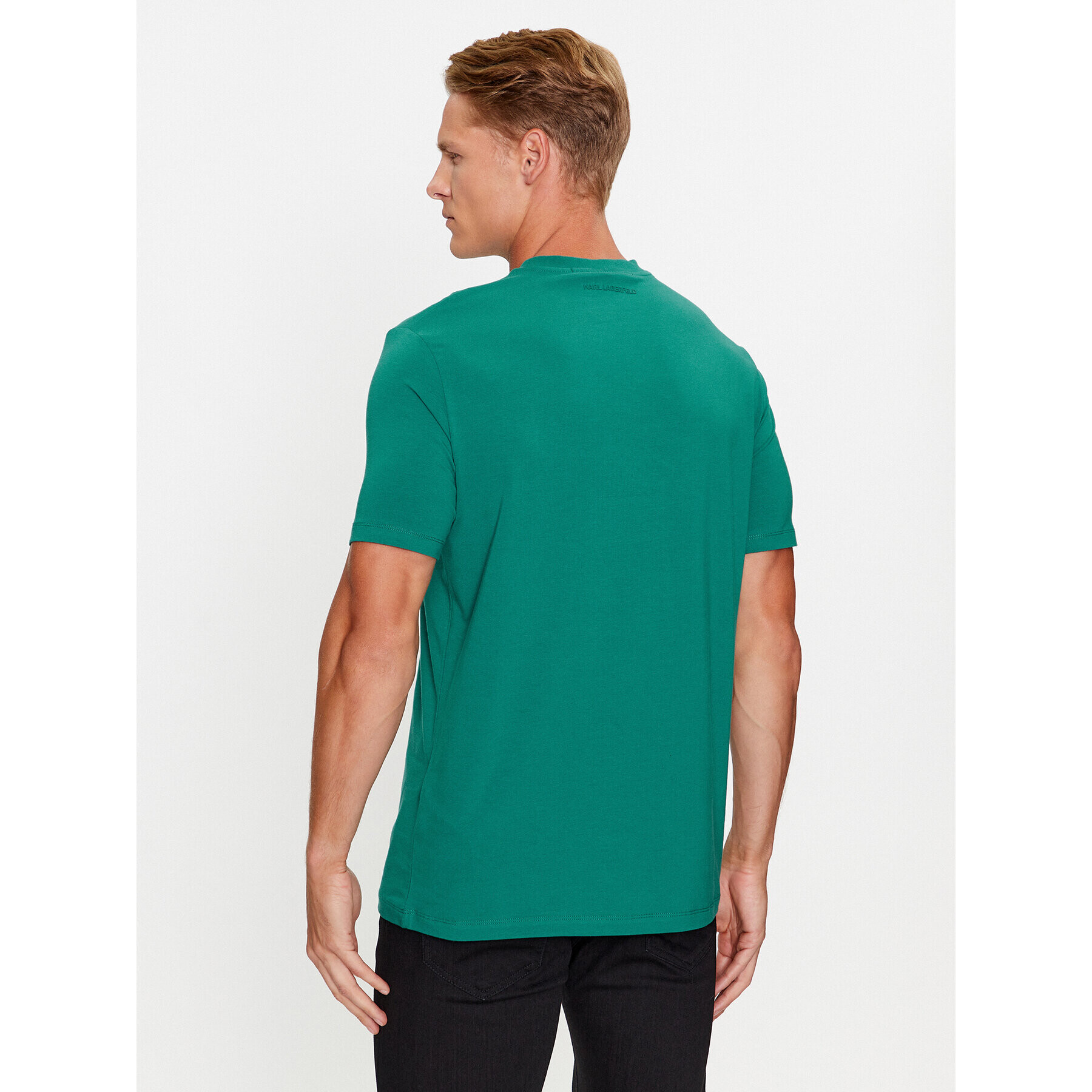 KARL LAGERFELD Tricou 755027 534221 Verde Regular Fit - Pled.ro