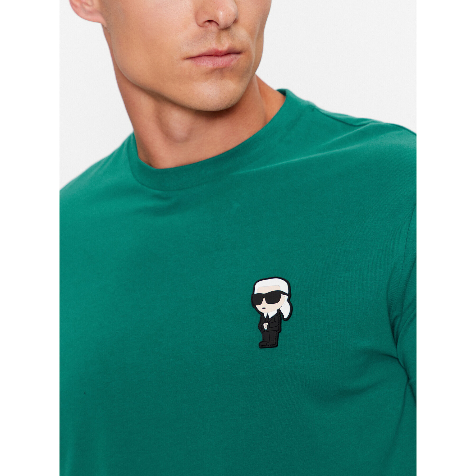 KARL LAGERFELD Tricou 755027 534221 Verde Regular Fit - Pled.ro