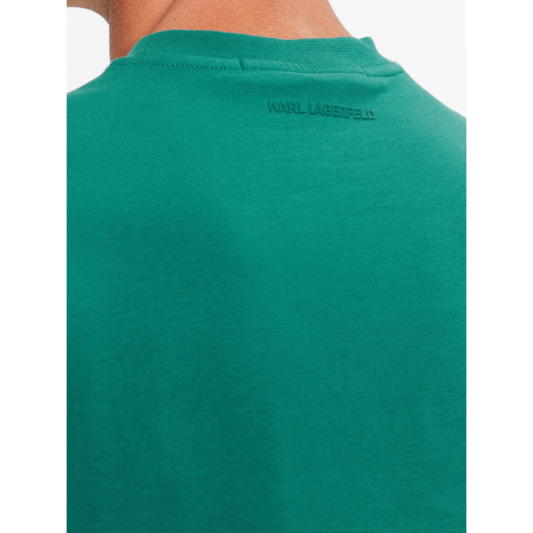 KARL LAGERFELD Tricou 755027 534221 Verde Regular Fit - Pled.ro