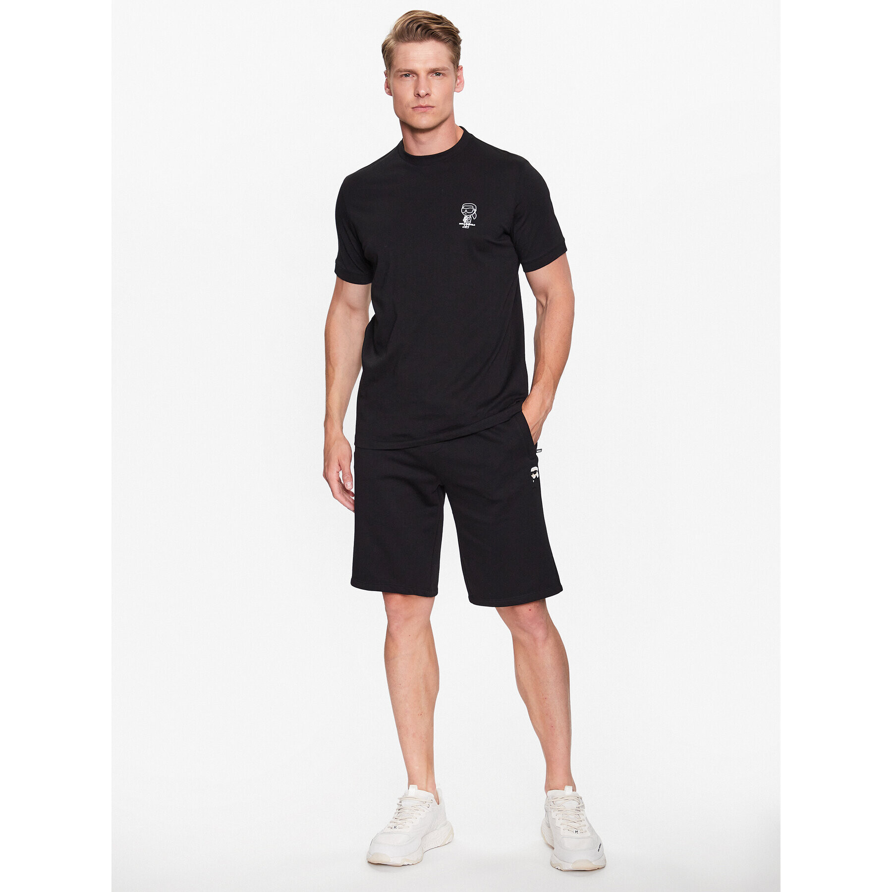 KARL LAGERFELD Tricou 755029 532224 Negru Regular Fit - Pled.ro