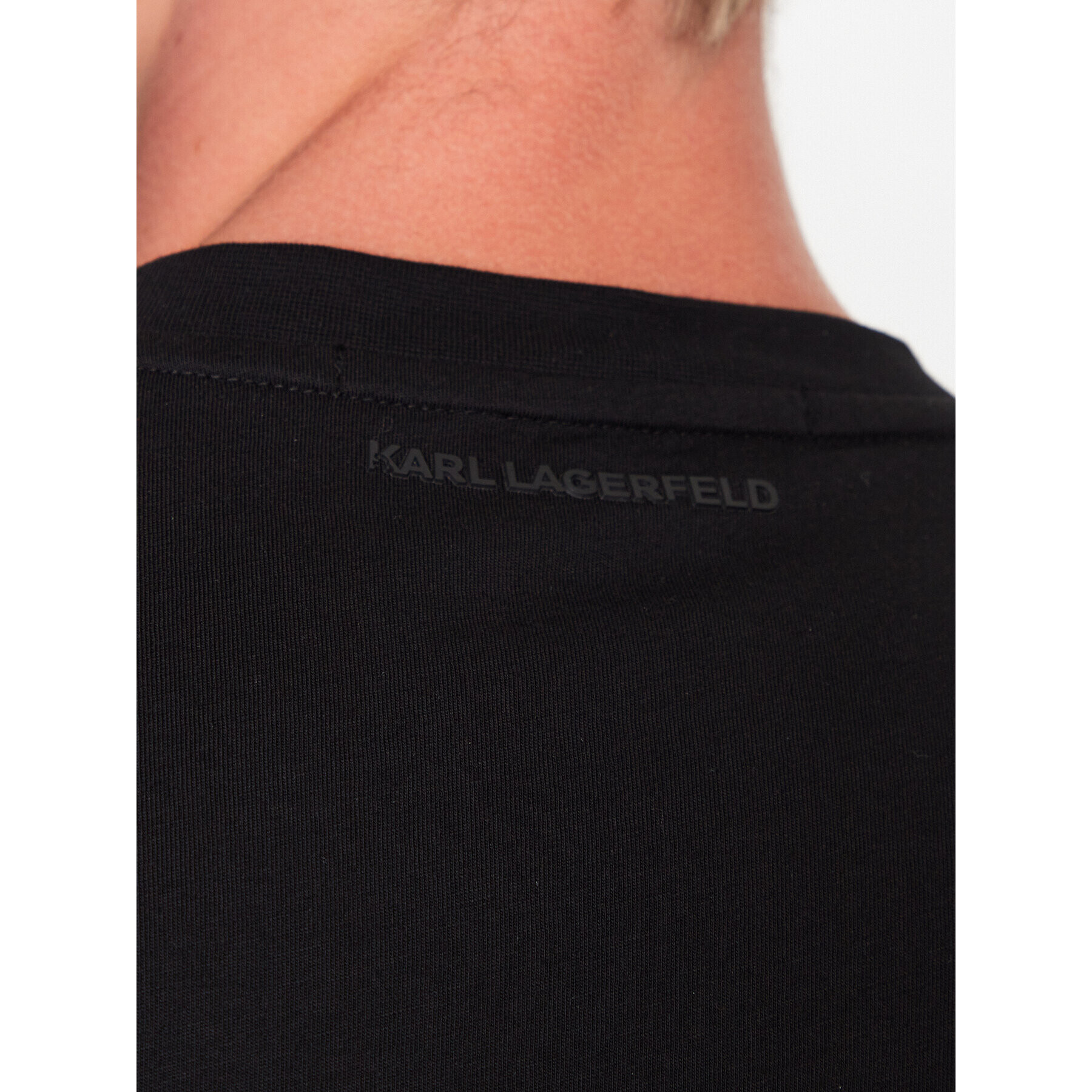 KARL LAGERFELD Tricou 755029 532224 Negru Regular Fit - Pled.ro