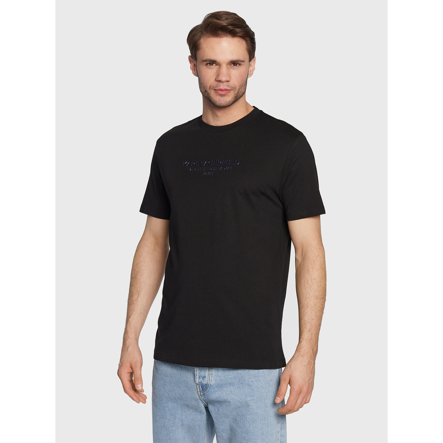 KARL LAGERFELD Tricou 755038 524224 Negru Regular Fit - Pled.ro