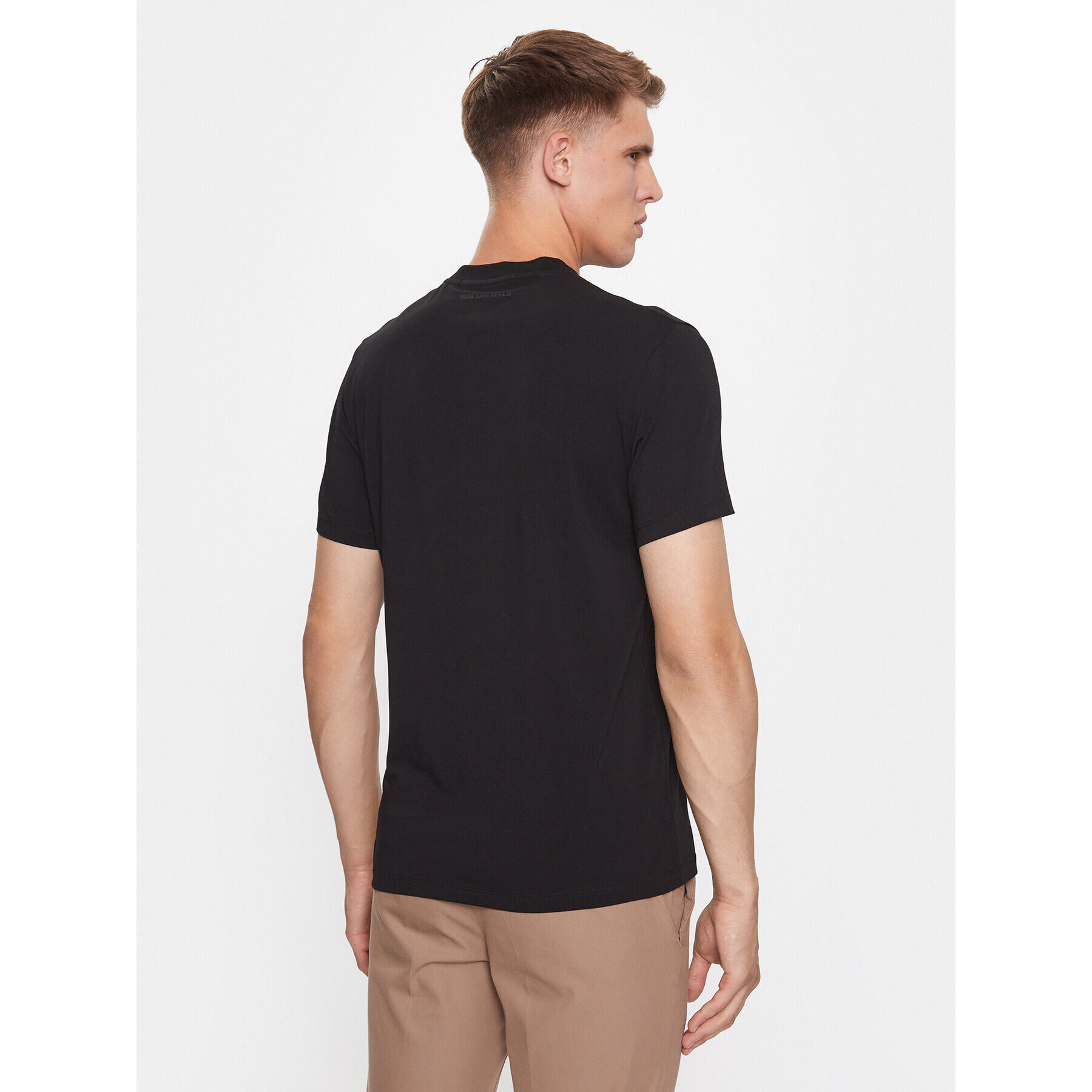 KARL LAGERFELD Tricou 755044 534221 Negru Regular Fit - Pled.ro