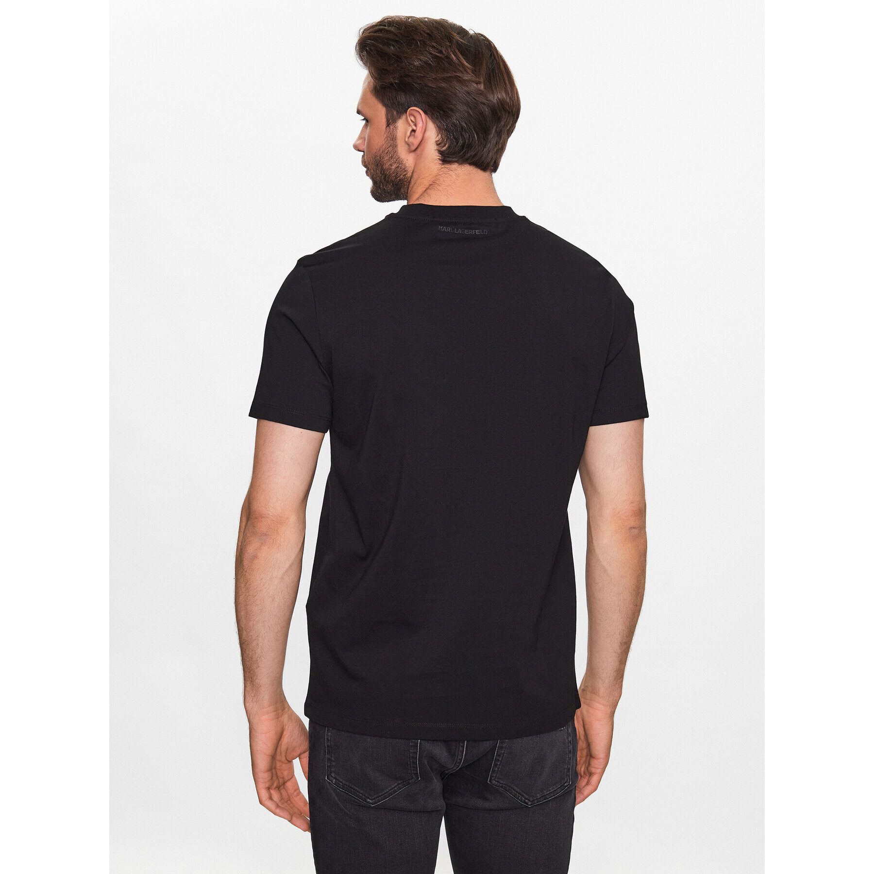 KARL LAGERFELD Tricou 755048 532225 Negru Regular Fit - Pled.ro