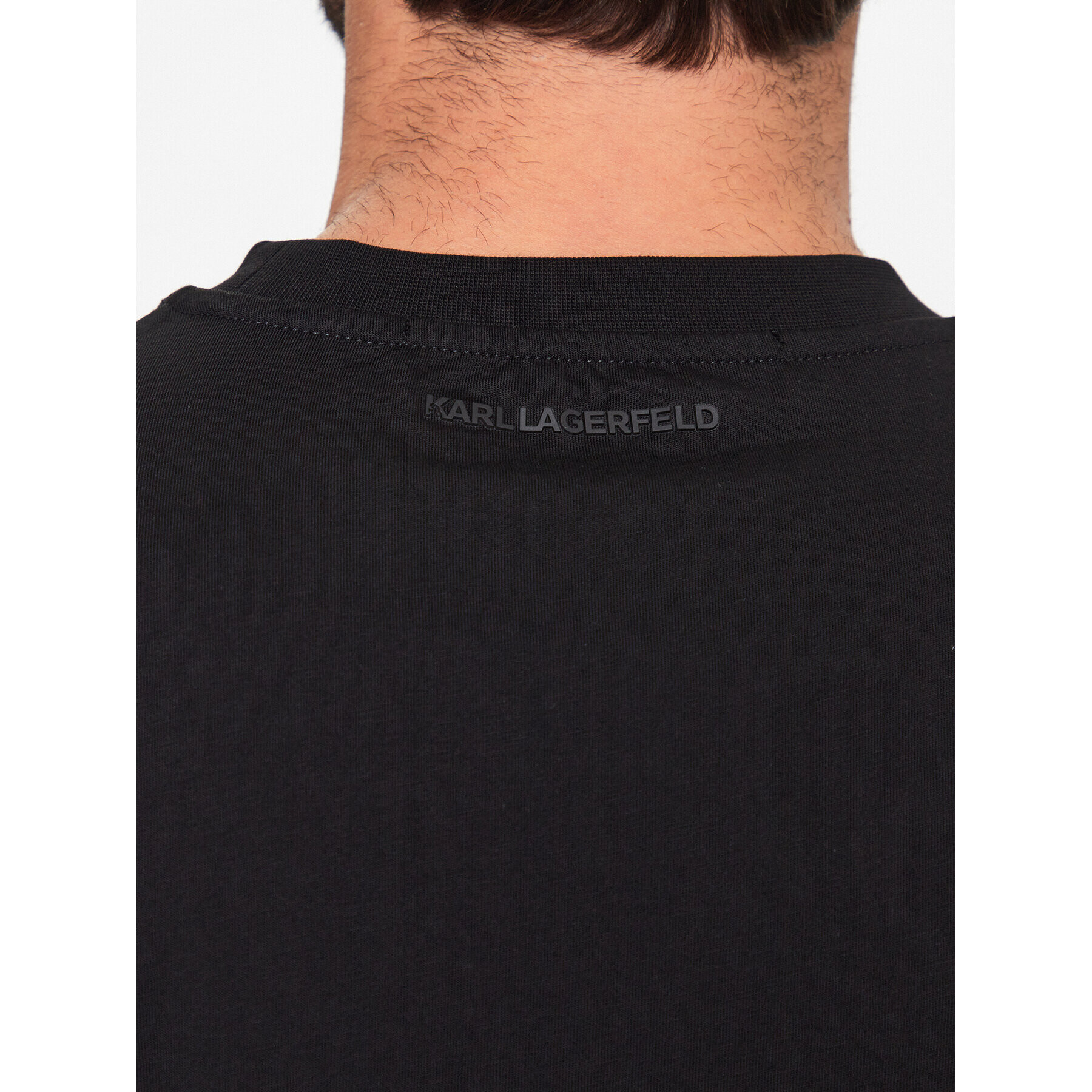 KARL LAGERFELD Tricou 755048 532225 Negru Regular Fit - Pled.ro