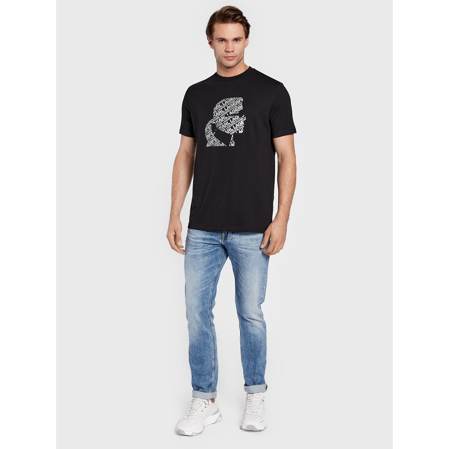 KARL LAGERFELD Tricou 755053 524224 Negru Regular Fit - Pled.ro