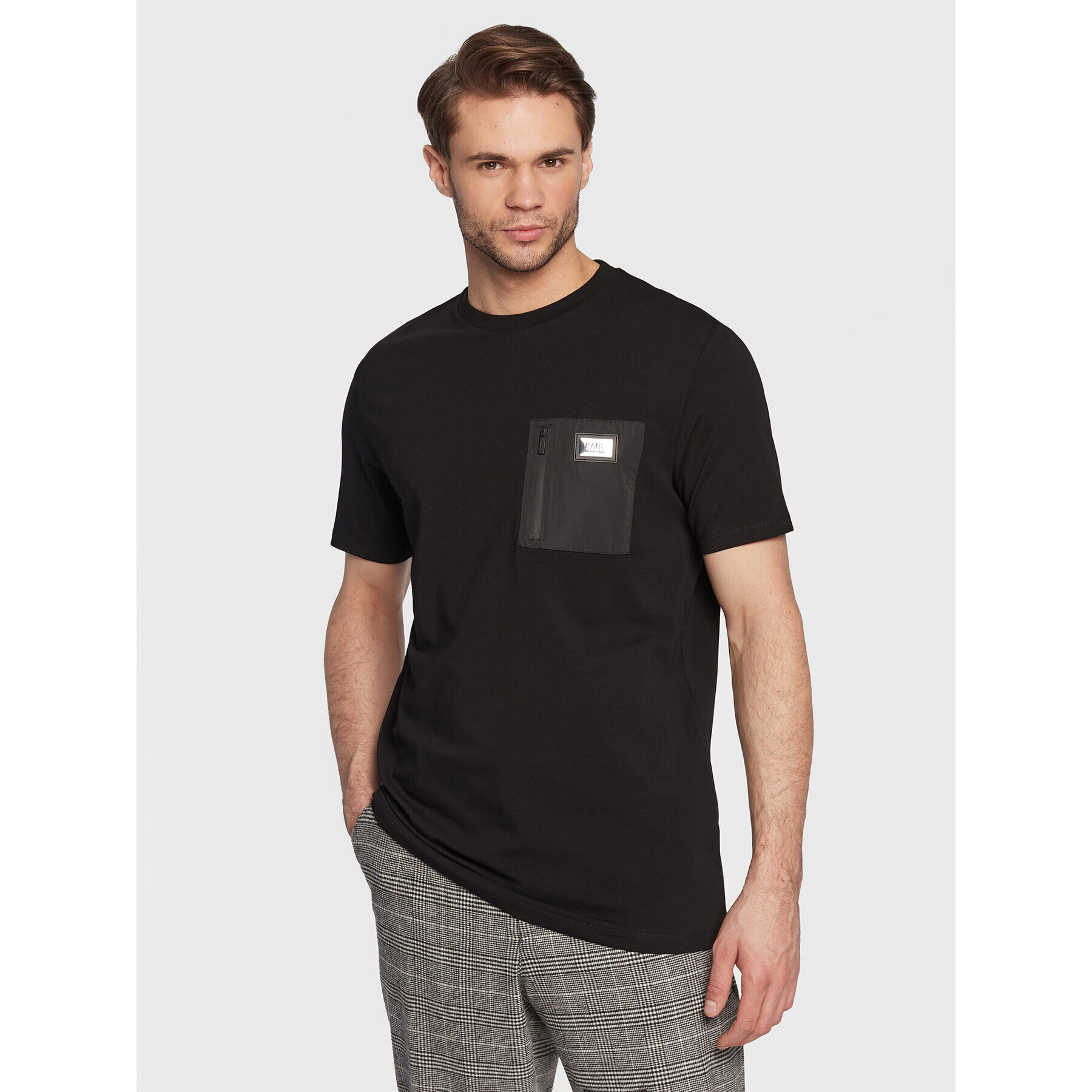 KARL LAGERFELD Tricou 755054 524221 Negru Regular Fit - Pled.ro