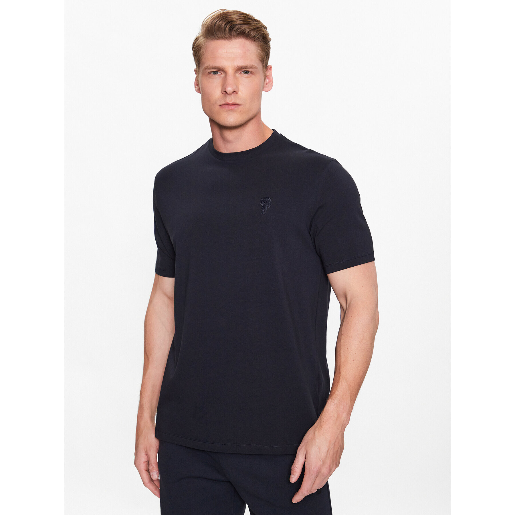 KARL LAGERFELD Tricou 755055 532221 Bleumarin Regular Fit - Pled.ro