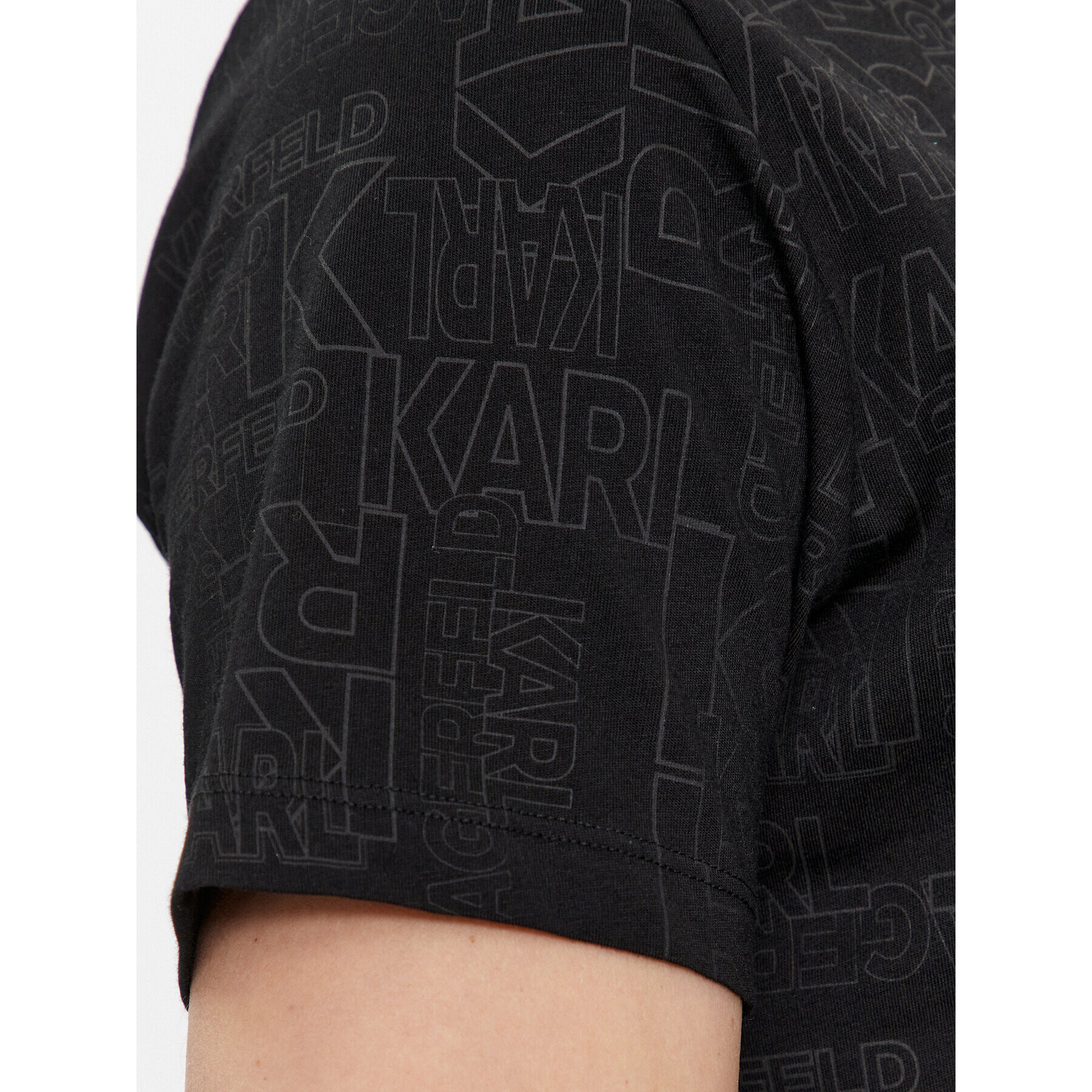 KARL LAGERFELD Tricou 755060 541224 Negru Regular Fit - Pled.ro