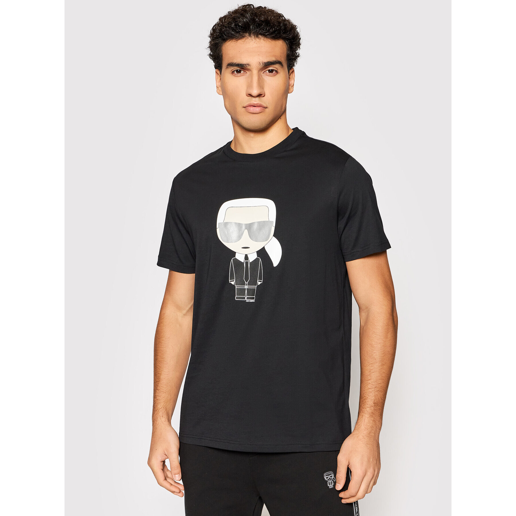 KARL LAGERFELD Tricou 755061 512251 Negru Regular Fit - Pled.ro