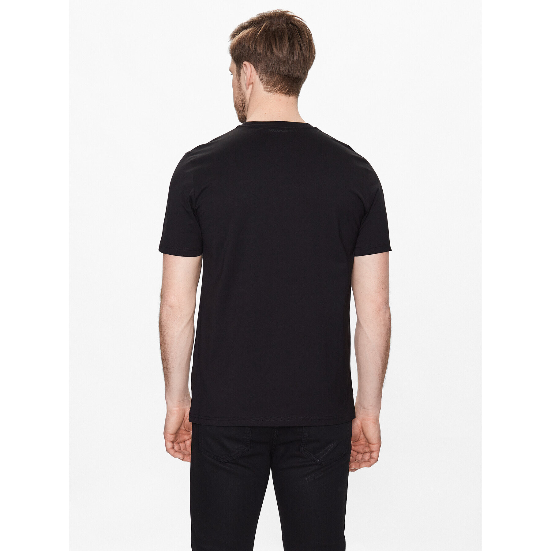 KARL LAGERFELD Tricou 755070 532250 Negru Regular Fit - Pled.ro