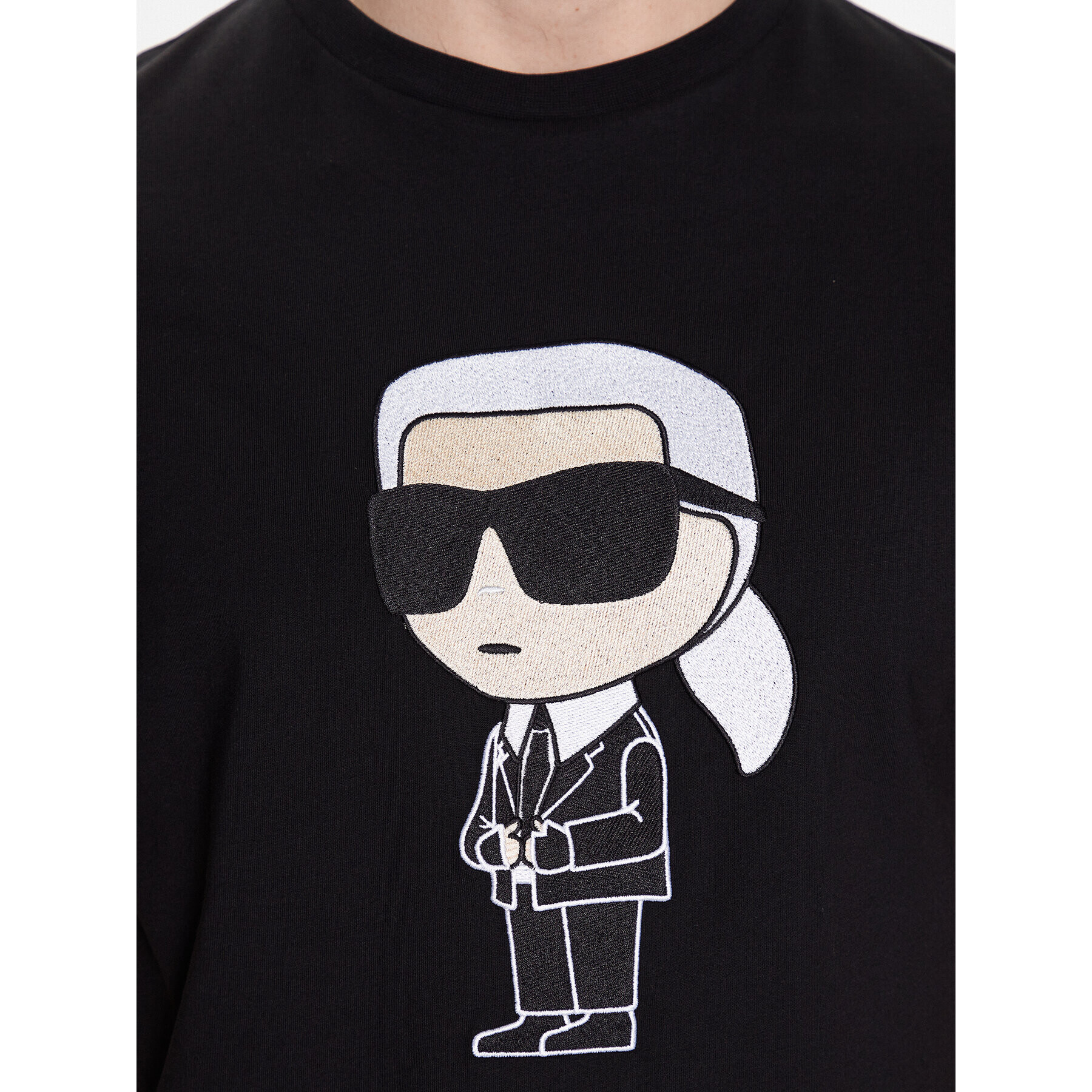 KARL LAGERFELD Tricou 755070 532250 Negru Regular Fit - Pled.ro