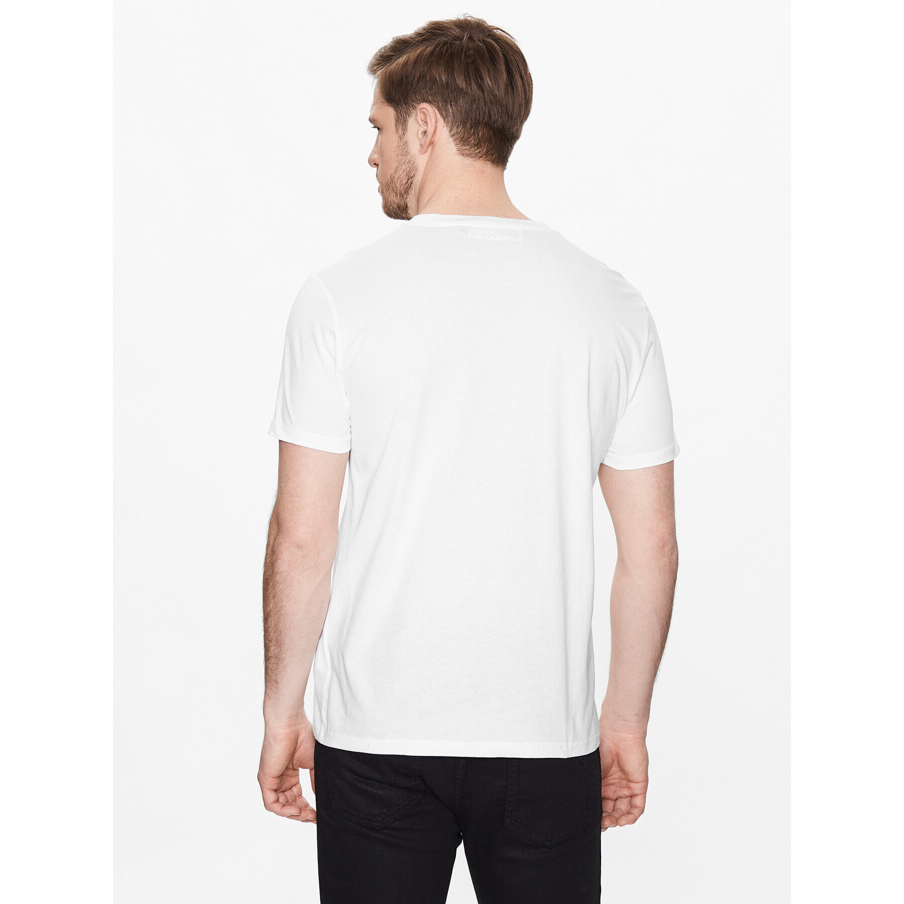 KARL LAGERFELD Tricou 755071 532251 Alb Regular Fit - Pled.ro