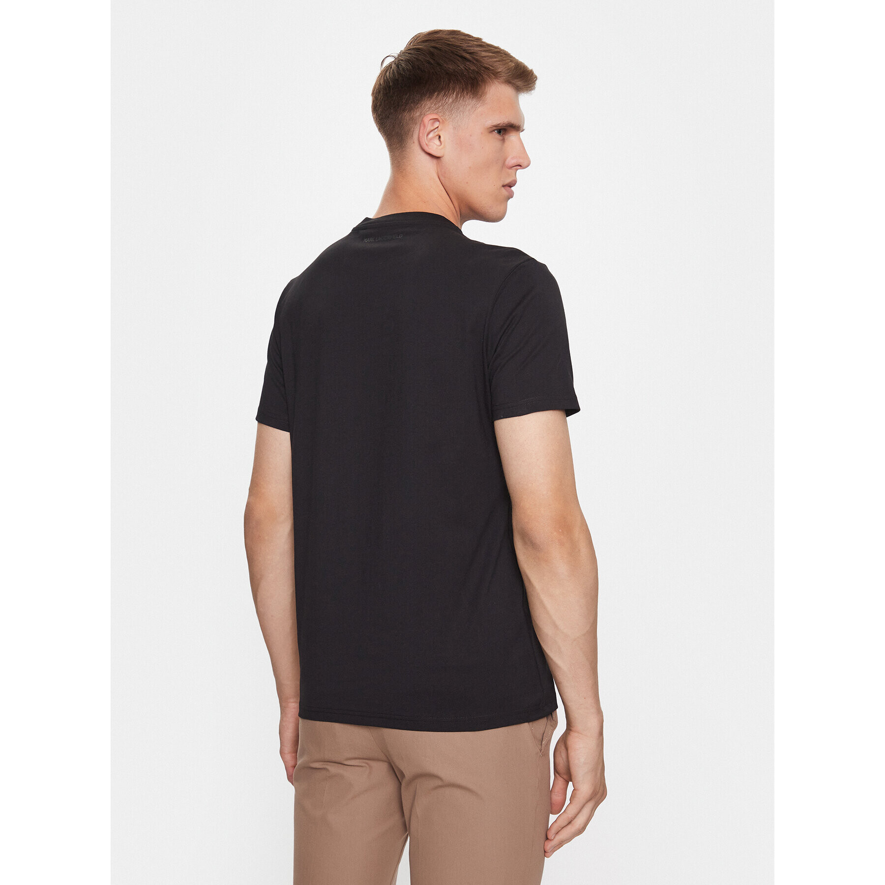 KARL LAGERFELD Tricou 755073 534250 Negru Regular Fit - Pled.ro