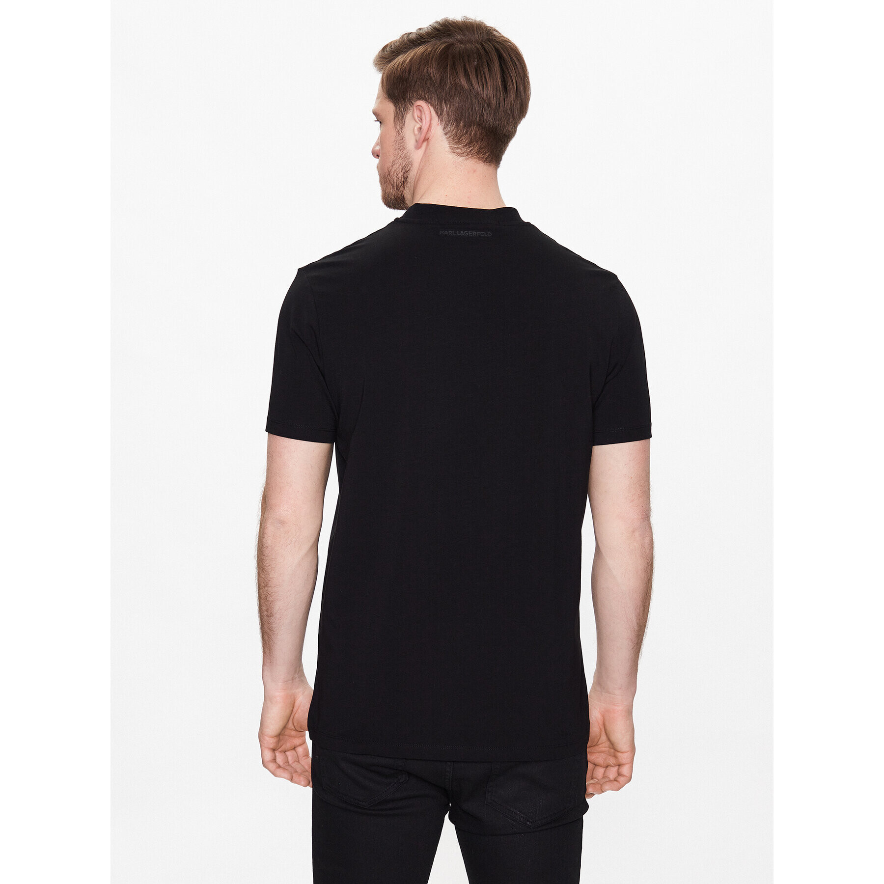 KARL LAGERFELD Tricou 755080 532221 Negru Regular Fit - Pled.ro