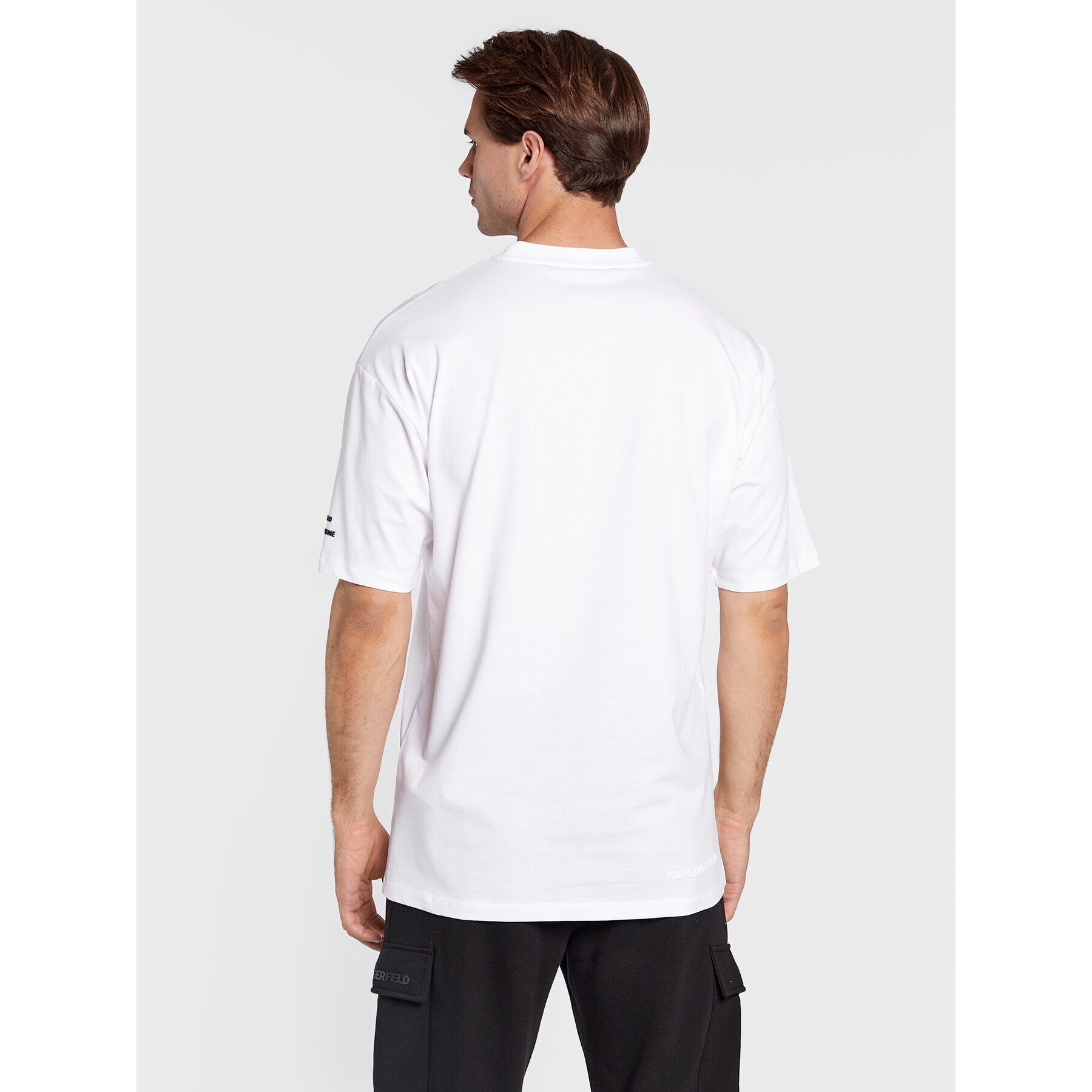 KARL LAGERFELD Tricou 755244 524224 Alb Regular Fit - Pled.ro