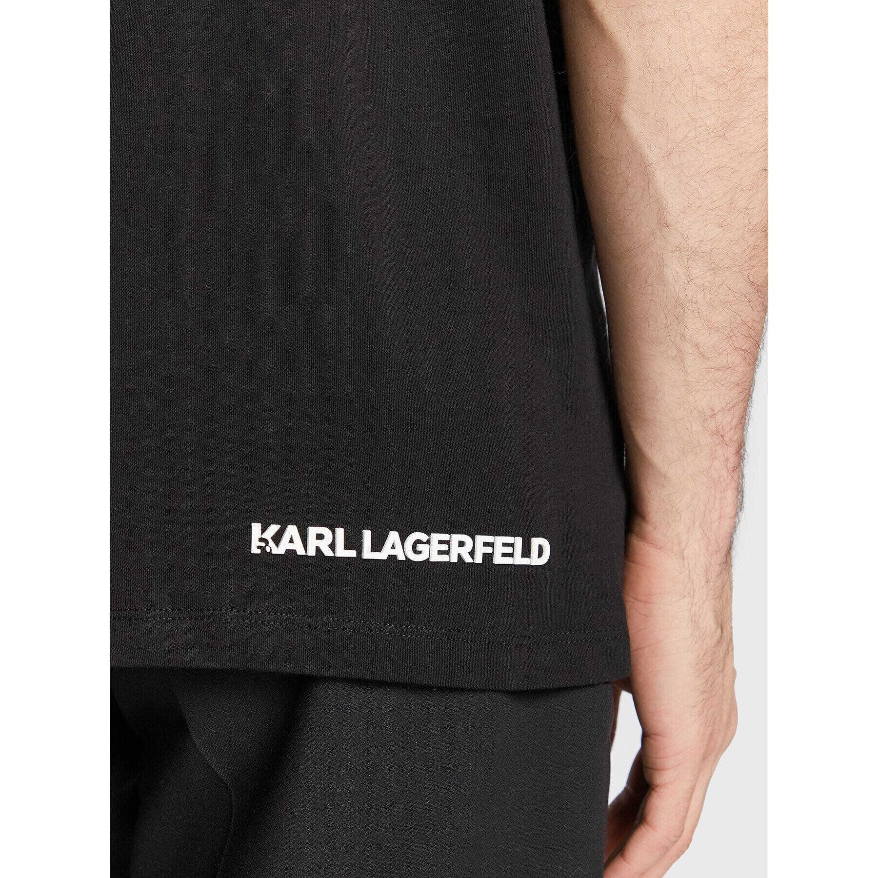 KARL LAGERFELD Tricou 755245 524224 Negru Regular Fit - Pled.ro