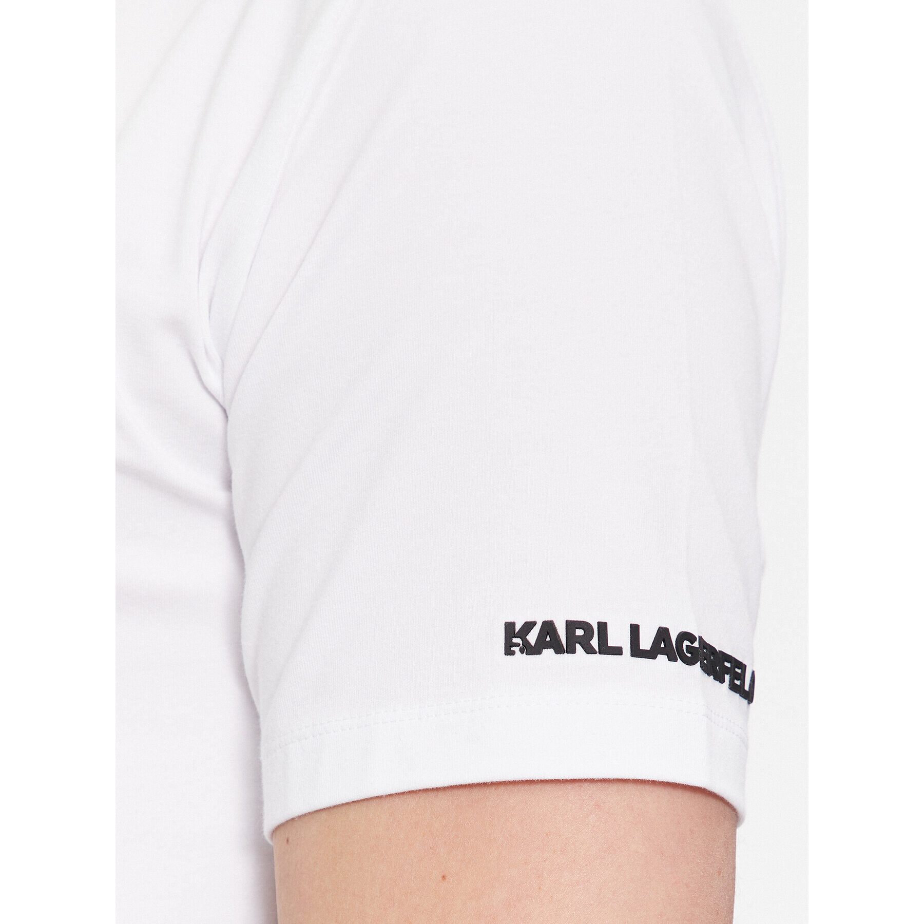 KARL LAGERFELD Tricou 755401 541221 Alb Regular Fit - Pled.ro