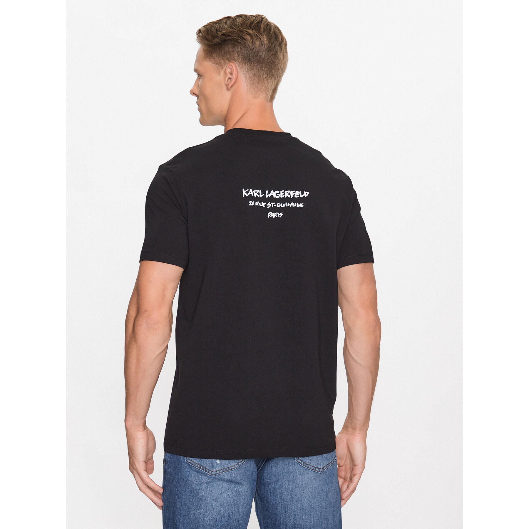 KARL LAGERFELD Tricou 755404 533221 Negru Regular Fit - Pled.ro