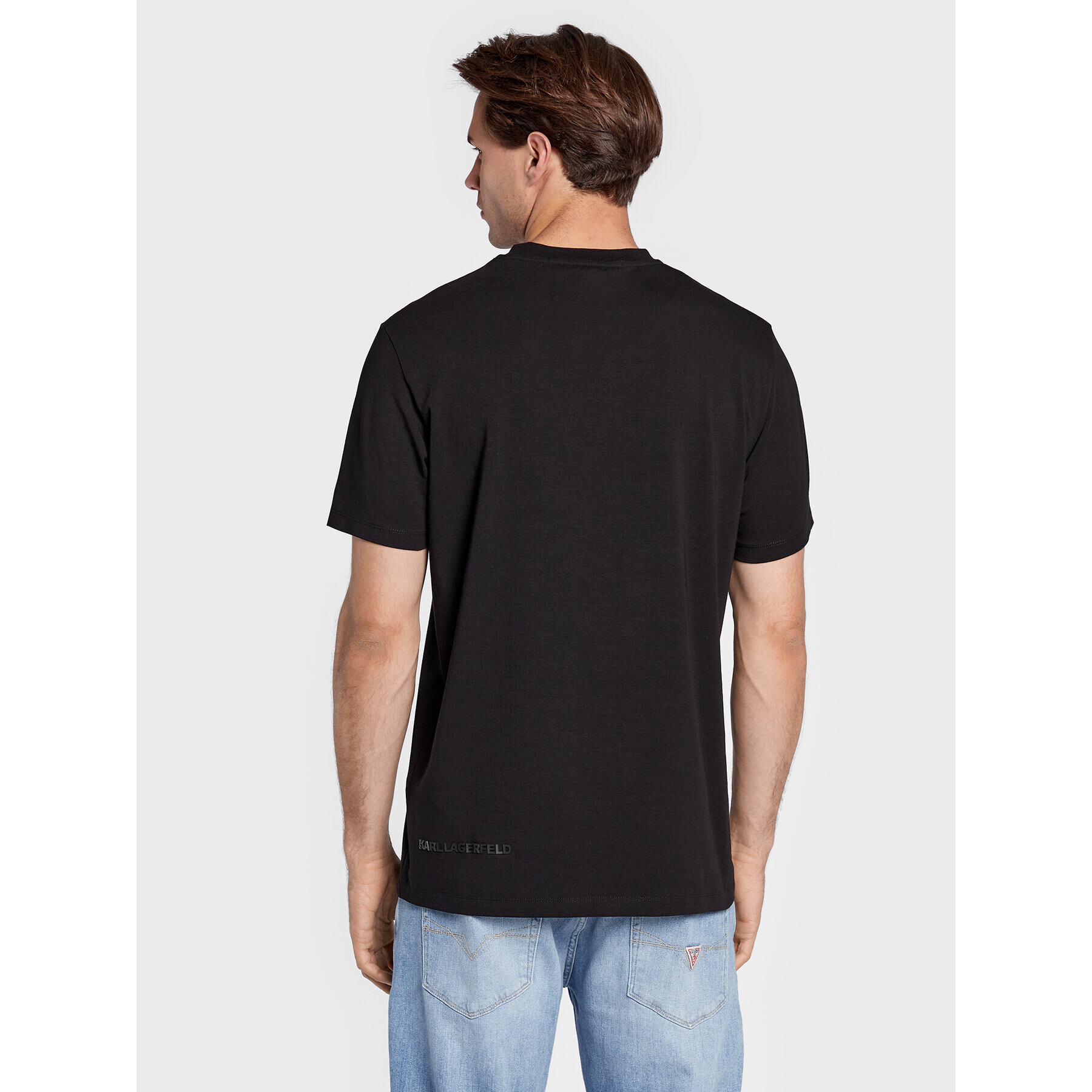 KARL LAGERFELD Tricou 755422 524221 Negru Regular Fit - Pled.ro