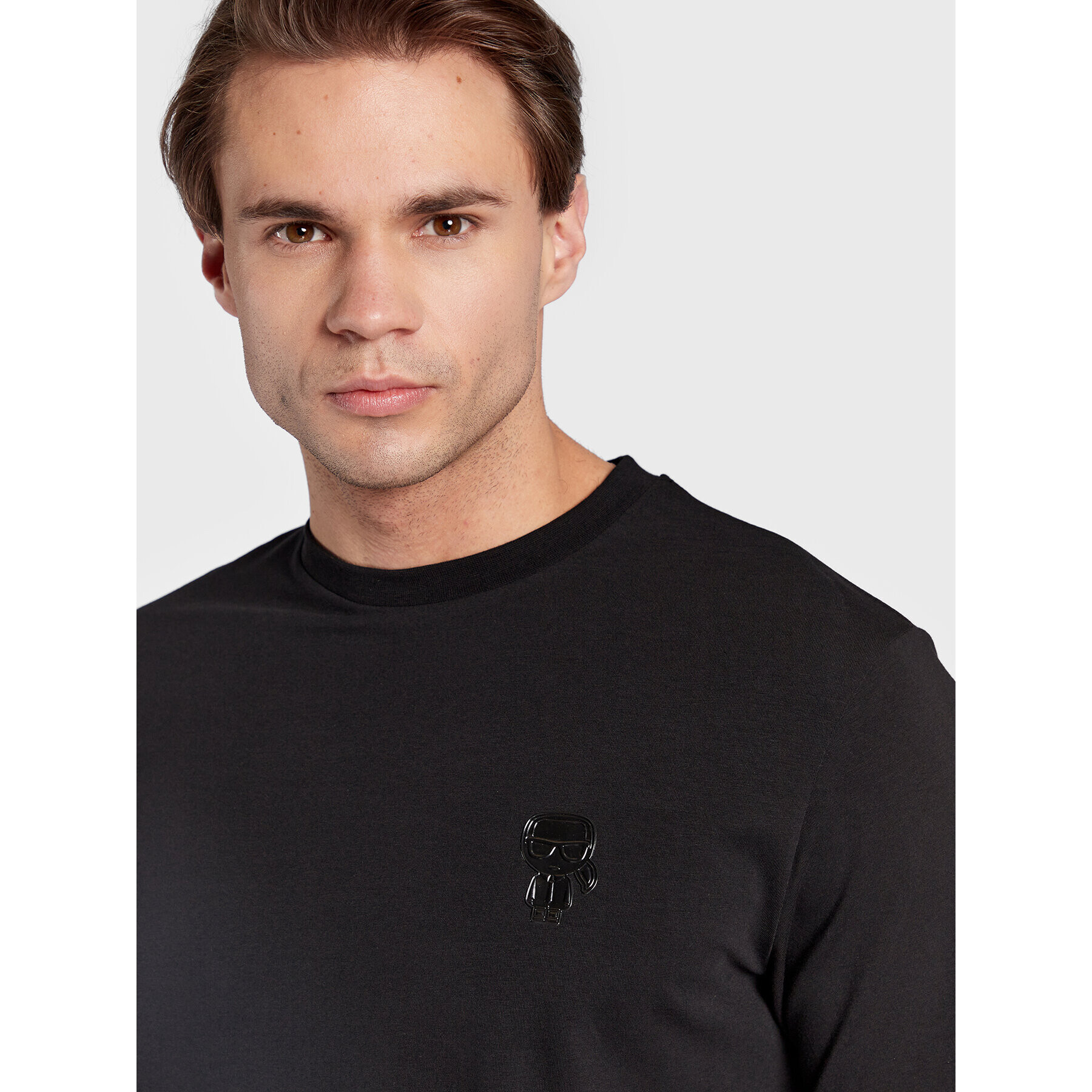 KARL LAGERFELD Tricou 755422 524221 Negru Regular Fit - Pled.ro