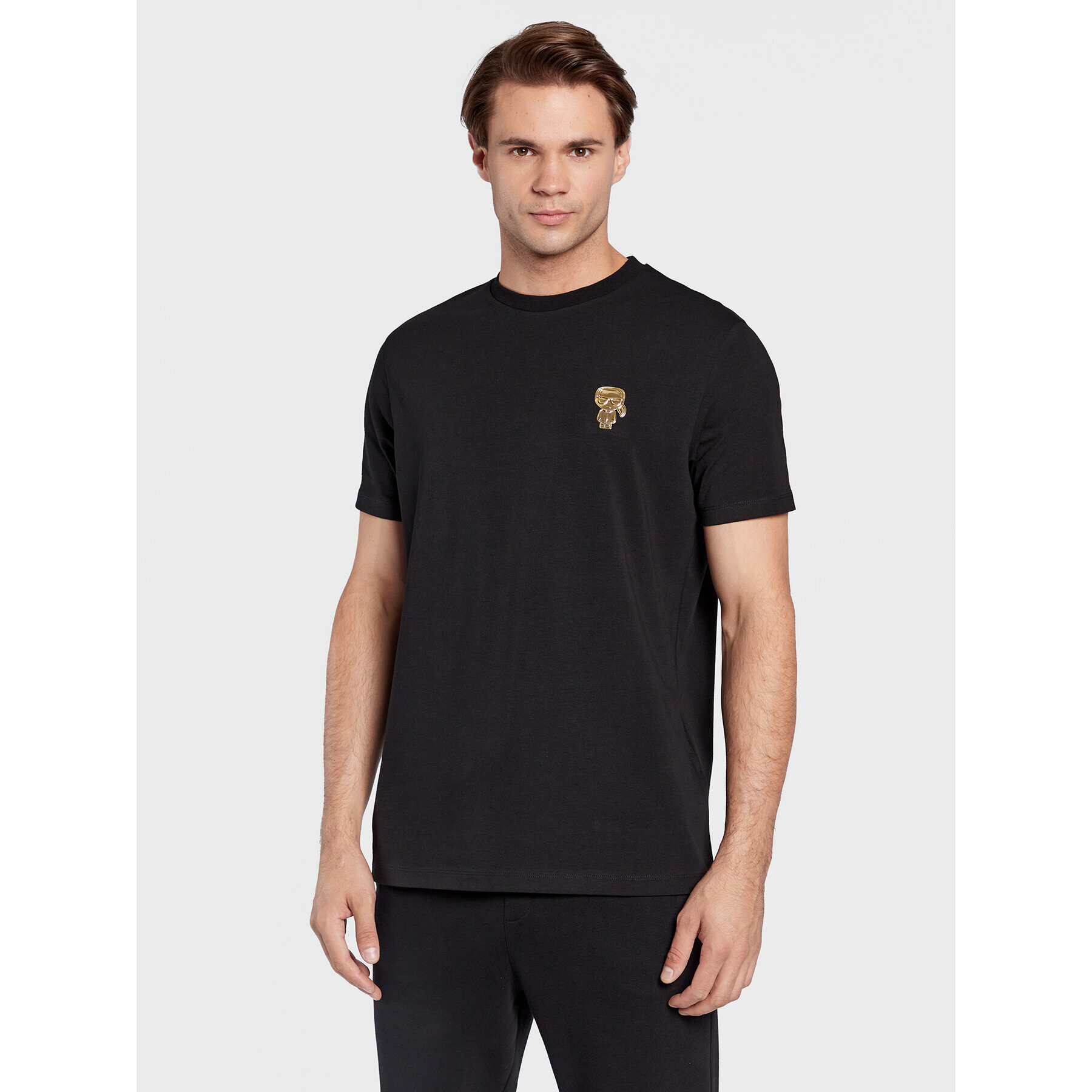 KARL LAGERFELD Tricou 755422 524221 Negru Regular Fit - Pled.ro