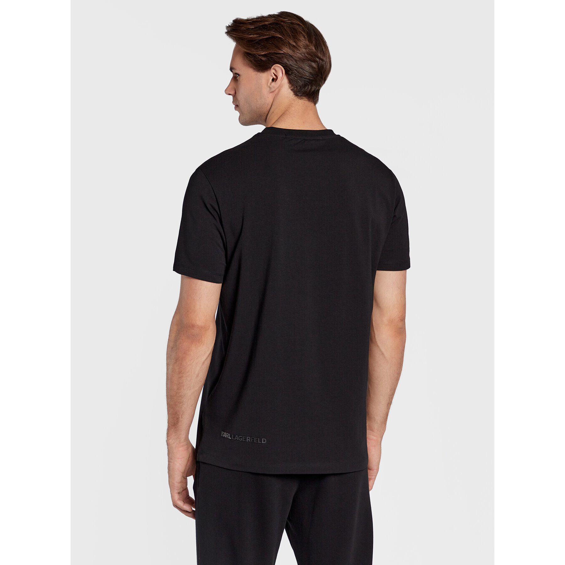 KARL LAGERFELD Tricou 755422 524221 Negru Regular Fit - Pled.ro