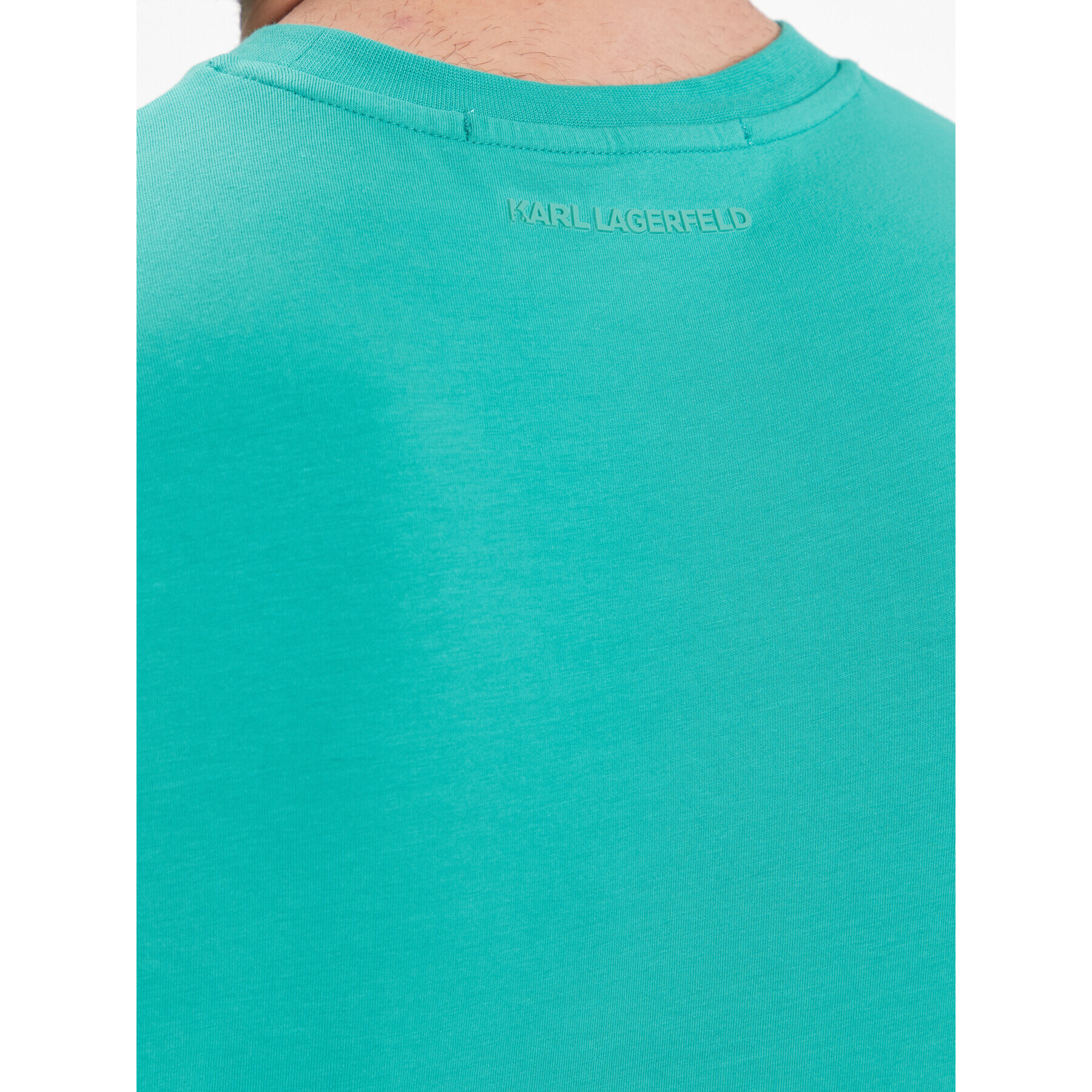 KARL LAGERFELD Tricou Crew Neck 755027 532221 Verde Regular Fit - Pled.ro