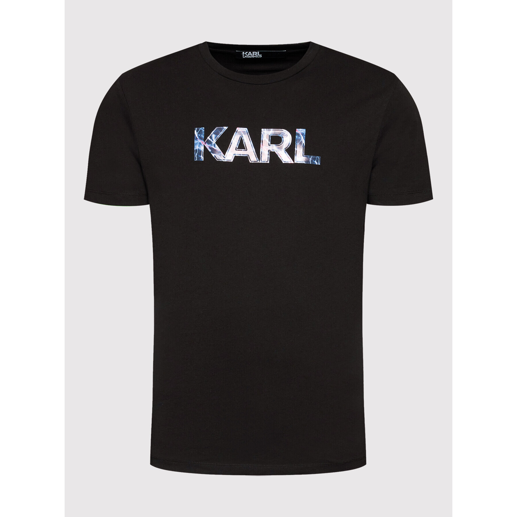 KARL LAGERFELD Tricou Crew Neck 755047 521225 Negru Regular Fit - Pled.ro