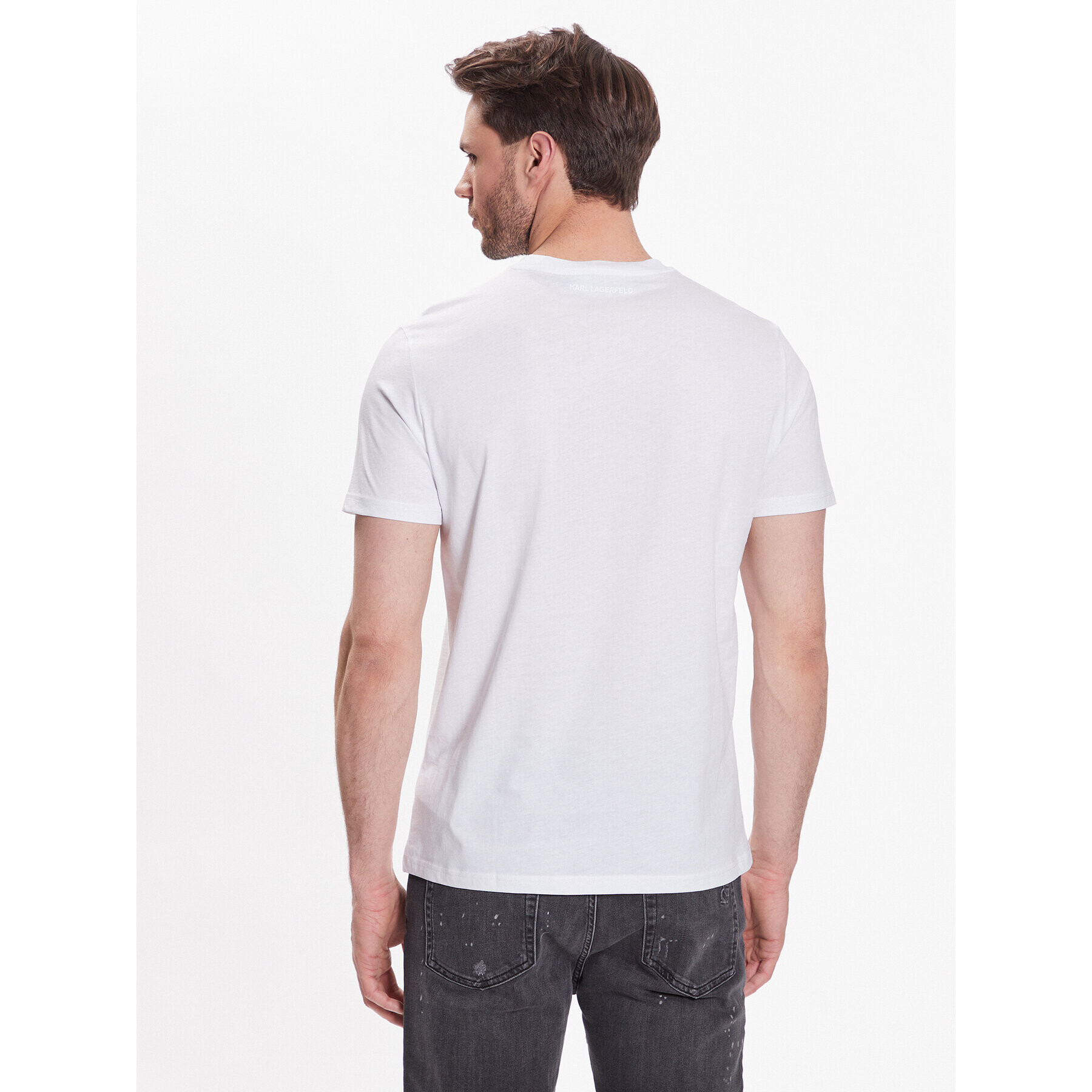 KARL LAGERFELD Tricou Crew Neck 755072 532251 Alb Regular Fit - Pled.ro