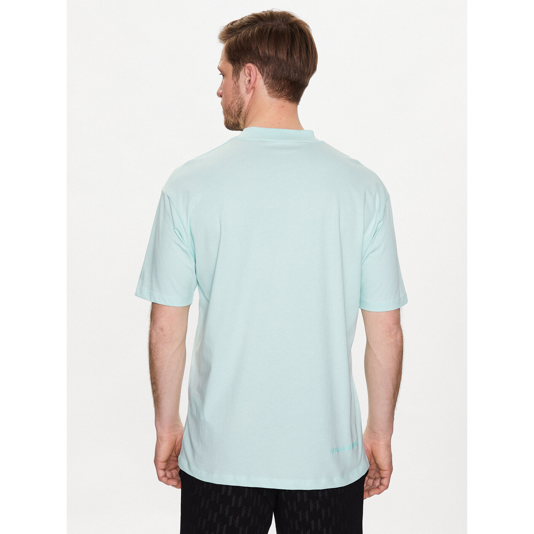 KARL LAGERFELD Tricou Crew Neck 755150 532224 Verde Regular Fit - Pled.ro