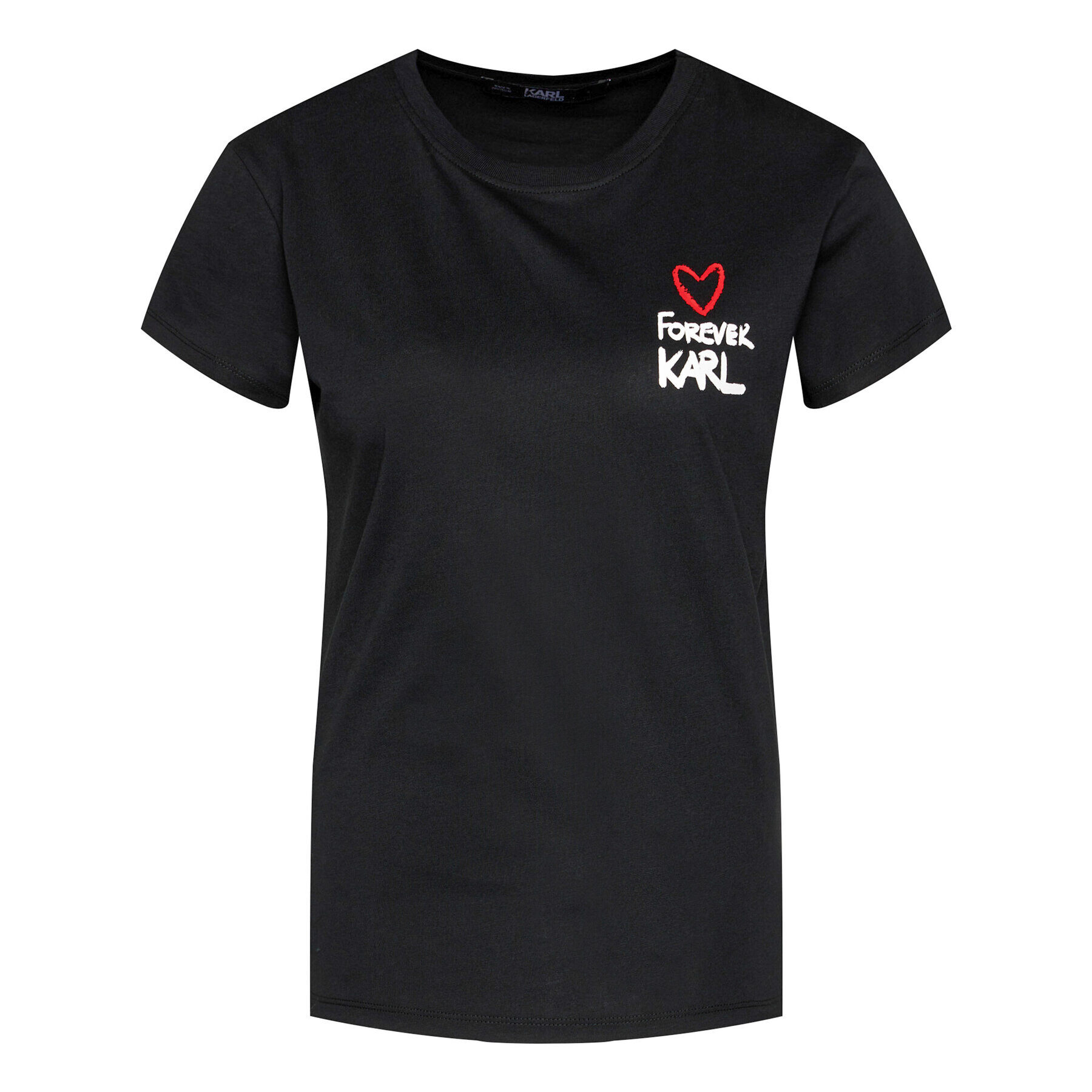 KARL LAGERFELD Tricou Forever 205W1702 Negru Regular Fit - Pled.ro