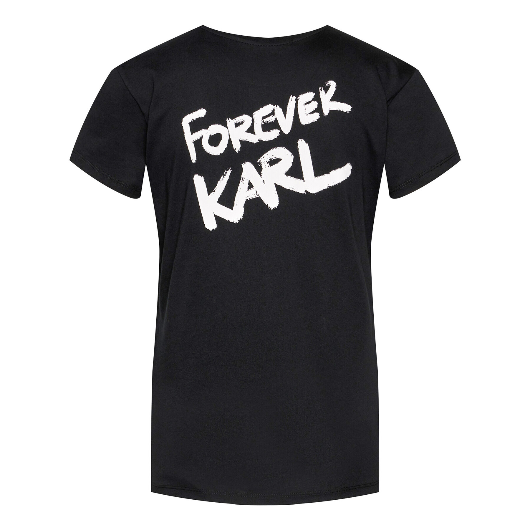 KARL LAGERFELD Tricou Forever 205W1702 Negru Regular Fit - Pled.ro