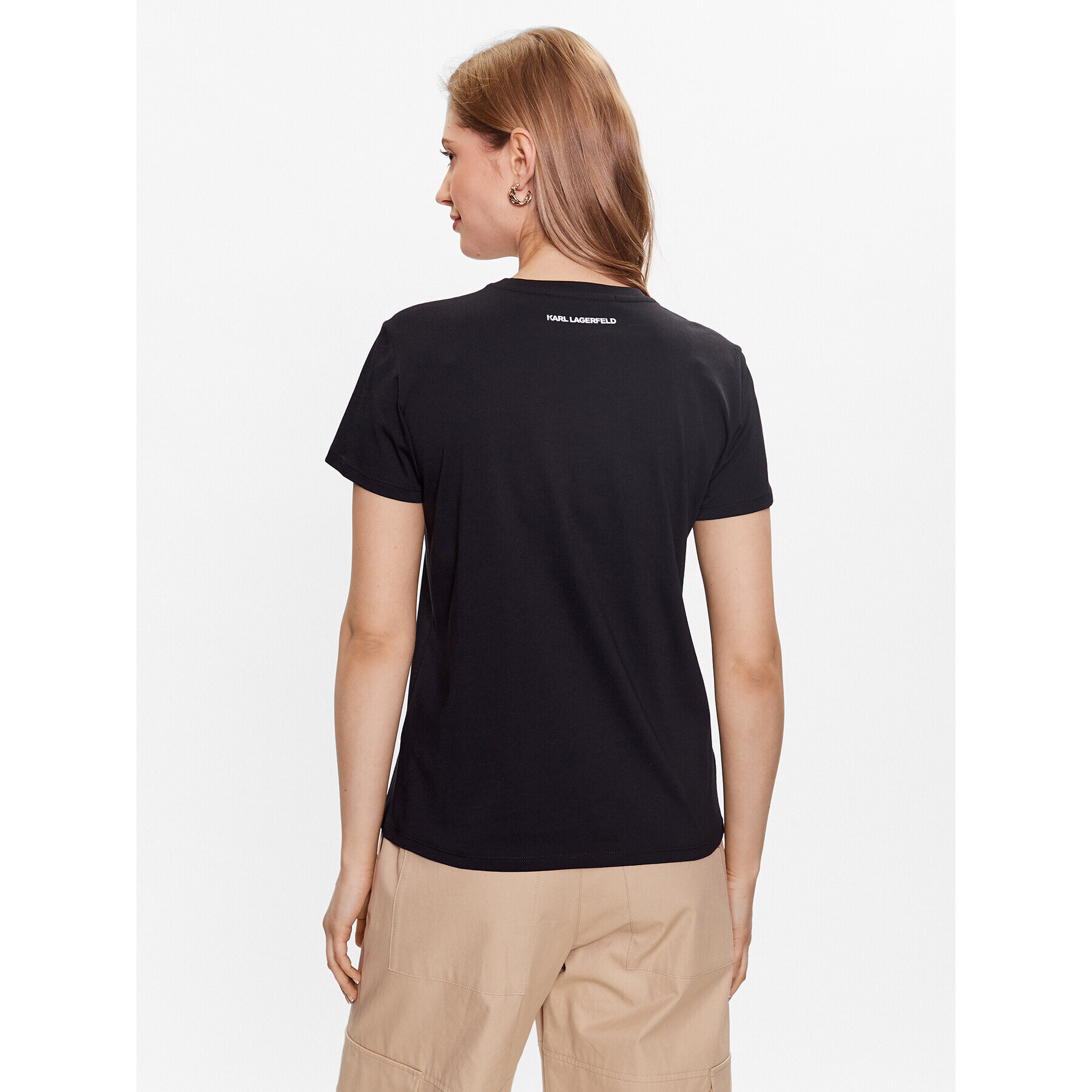 KARL LAGERFELD Tricou Ikonik 2.0 230W1700 Negru Regular Fit - Pled.ro