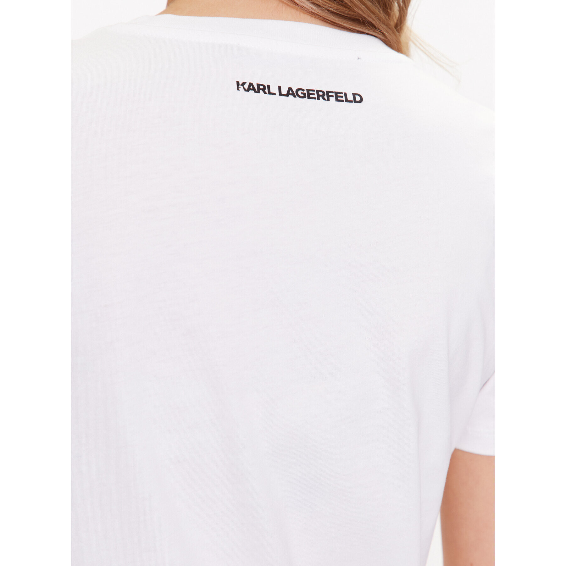 KARL LAGERFELD Tricou Ikonik 2.0 230W1704 Alb Regular Fit - Pled.ro