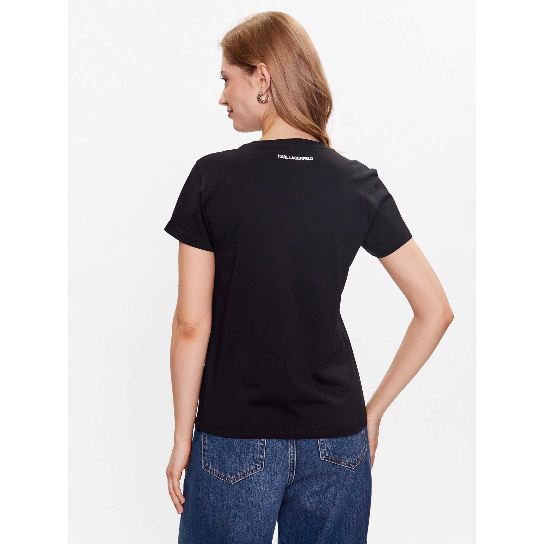 KARL LAGERFELD Tricou Ikonik 2.0 230W1704 Negru Regular Fit - Pled.ro