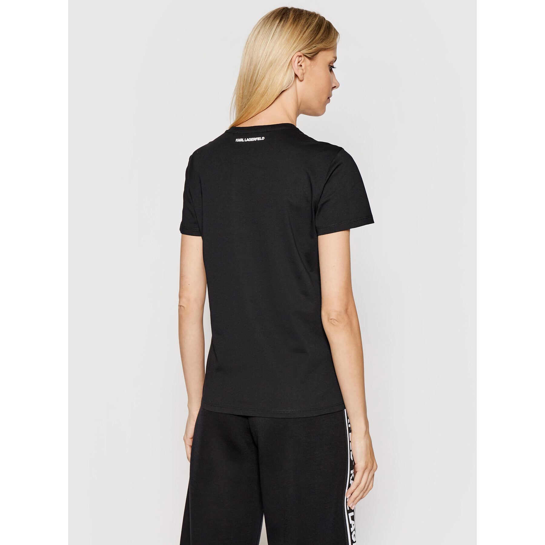 KARL LAGERFELD Tricou Ikonik Choupette 210W1723 Negru Regular Fit - Pled.ro