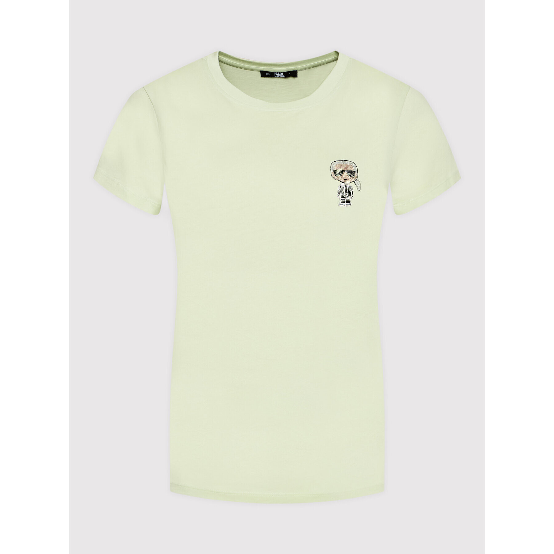 KARL LAGERFELD Tricou Ikonik Mini 216W1731 Verde Regular Fit - Pled.ro