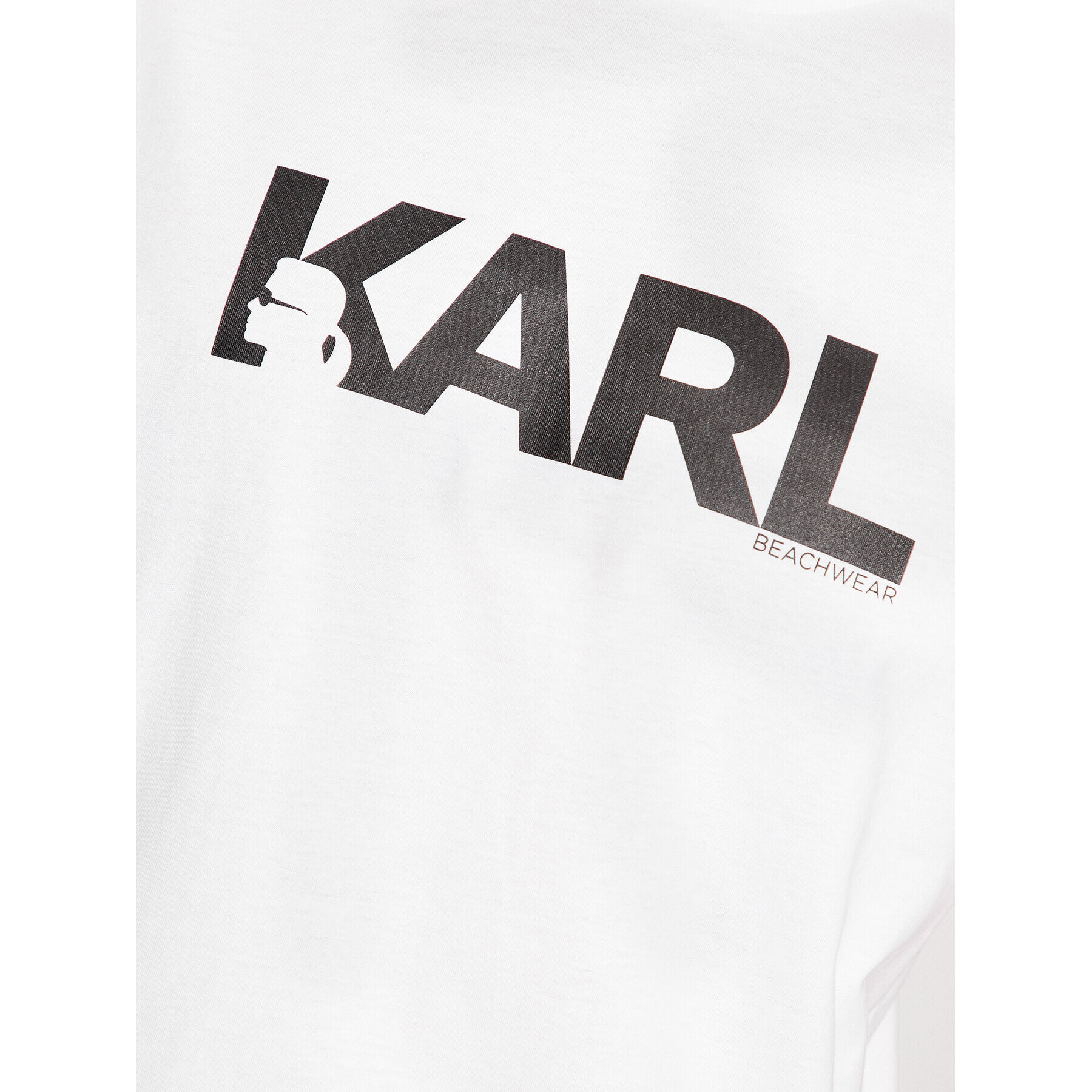 KARL LAGERFELD Tricou Karl Logo Regular T-Shirt 230M2211 Alb Regular Fit - Pled.ro