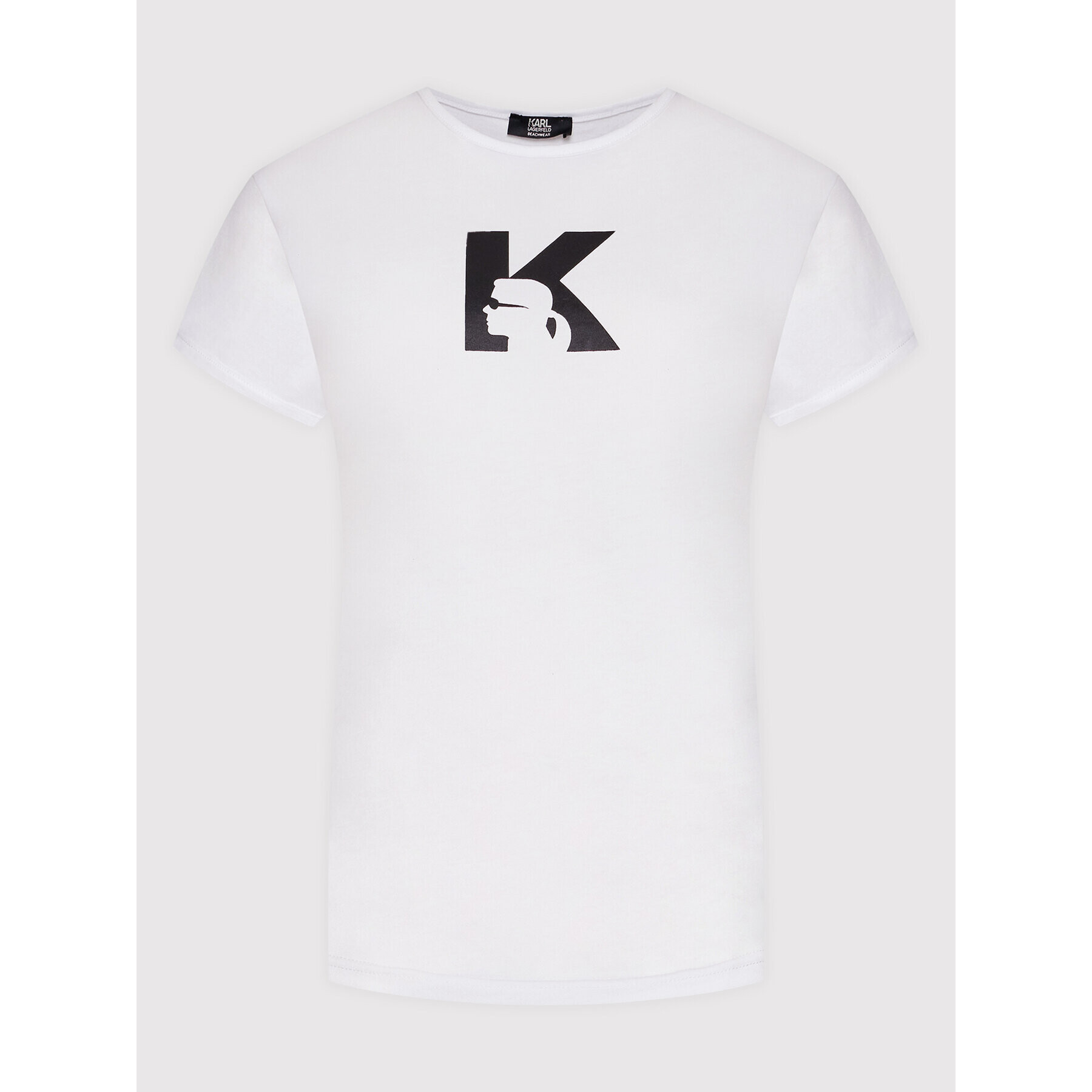 KARL LAGERFELD Tricou KL22WTS01 Alb Regular Fit - Pled.ro