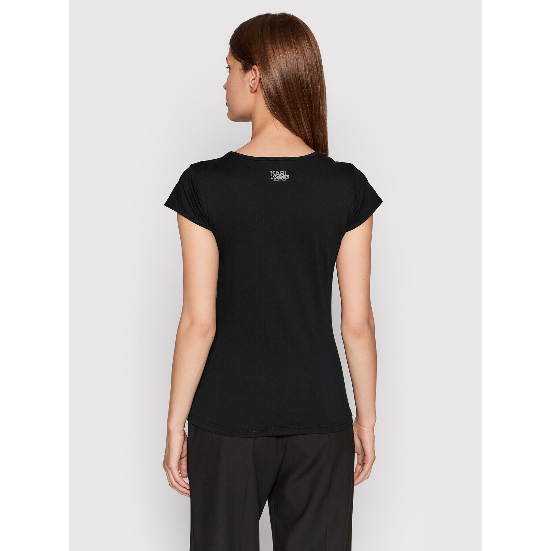 KARL LAGERFELD Tricou KL22WTS01 Negru Regular Fit - Pled.ro