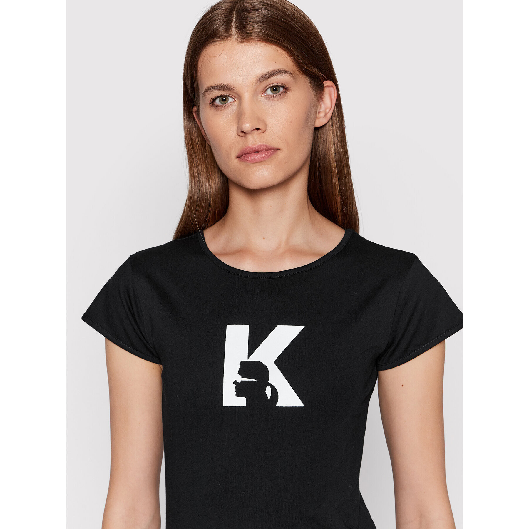 KARL LAGERFELD Tricou KL22WTS01 Negru Regular Fit - Pled.ro