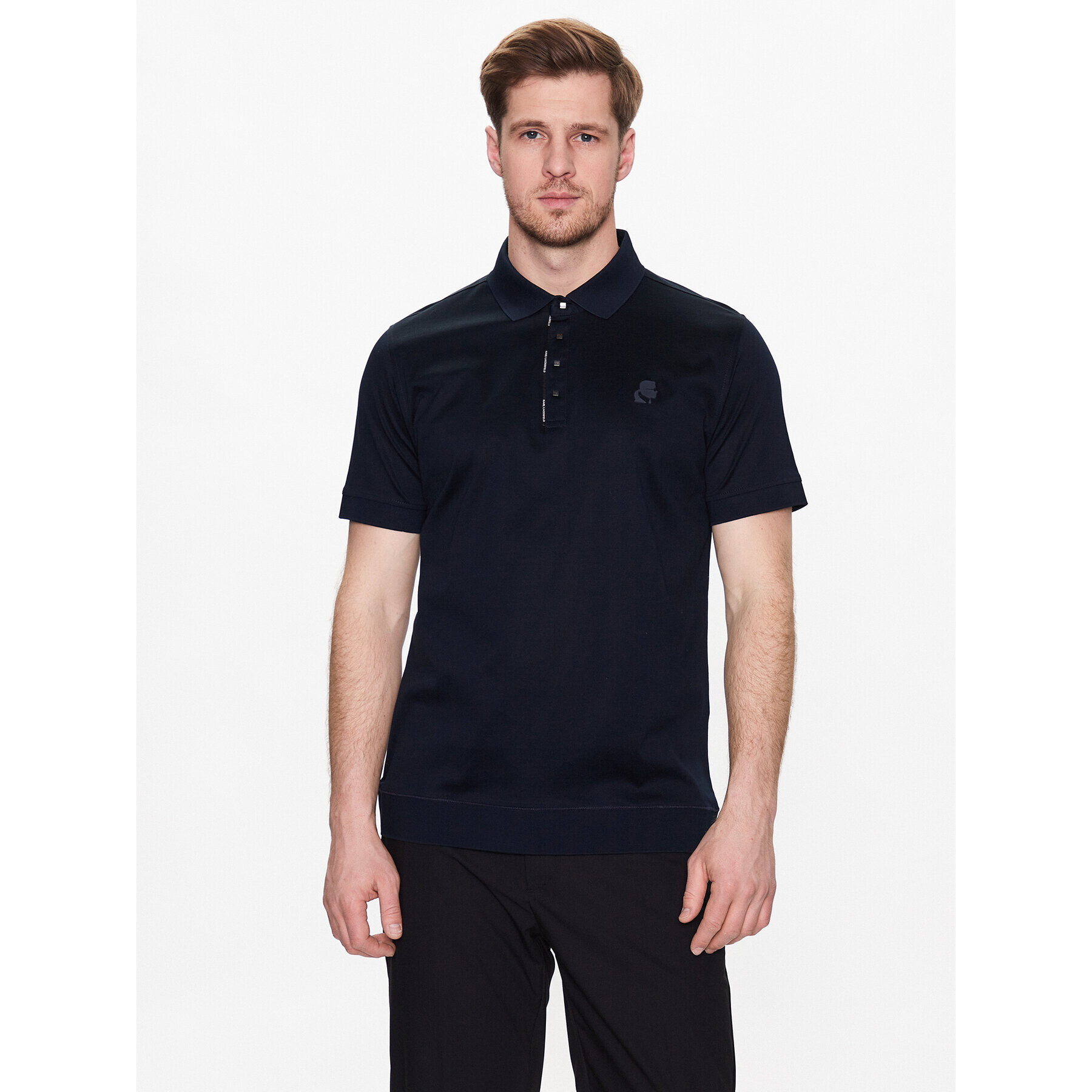 KARL LAGERFELD Tricou polo 7345001 52200 Bleumarin Regular Fit - Pled.ro