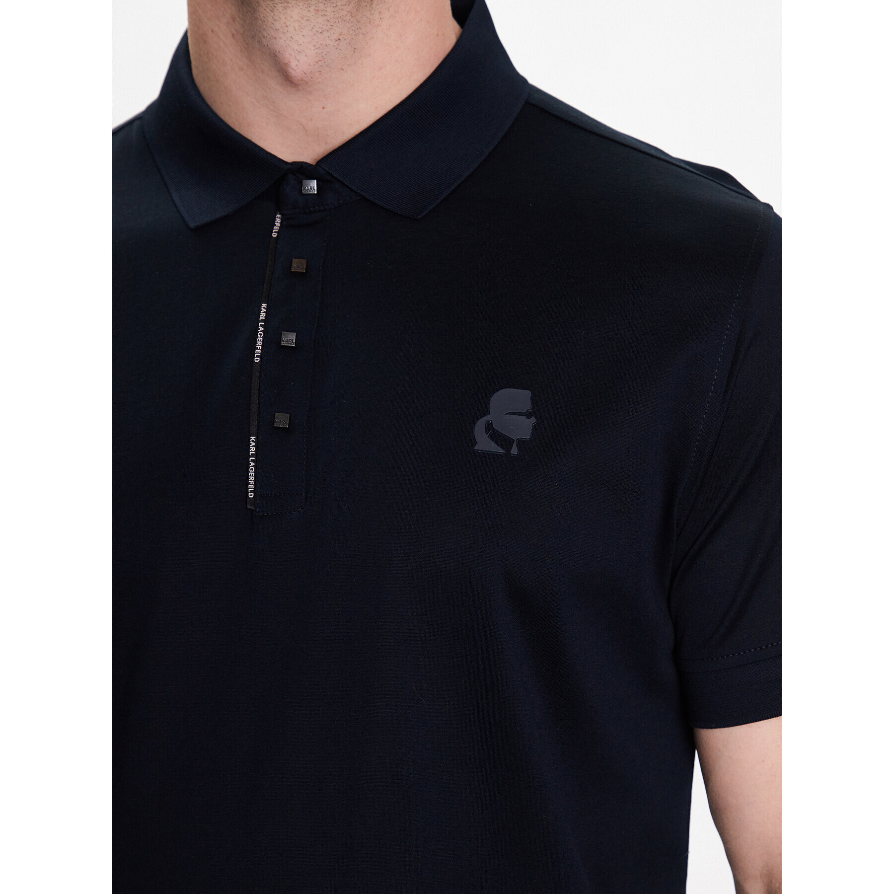 KARL LAGERFELD Tricou polo 7345001 52200 Bleumarin Regular Fit - Pled.ro