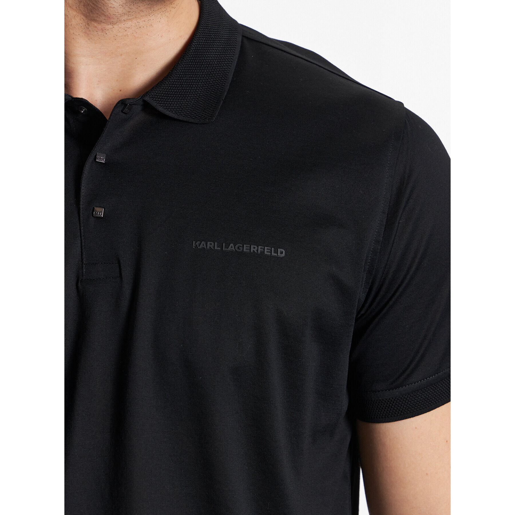 KARL LAGERFELD Tricou polo 745000 532200 Negru Regular Fit - Pled.ro