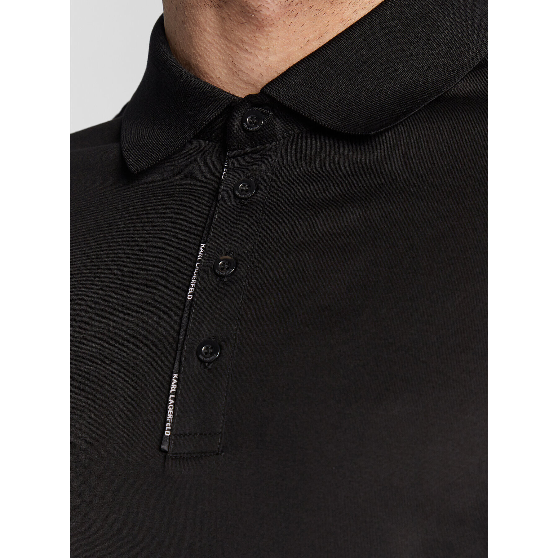 KARL LAGERFELD Tricou polo 745002 524200 Negru Regular Fit - Pled.ro